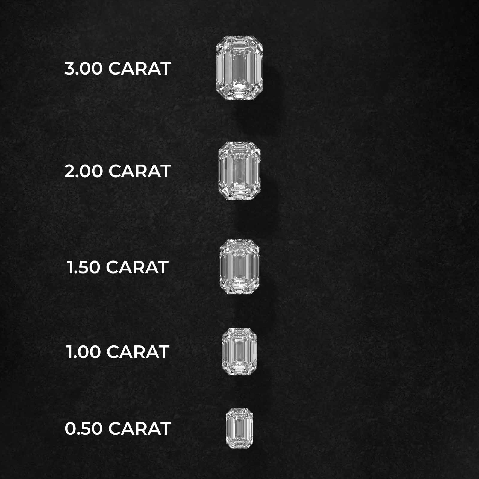 Emerald Cut Side Stone Diamond Engagement Ring In Platinum