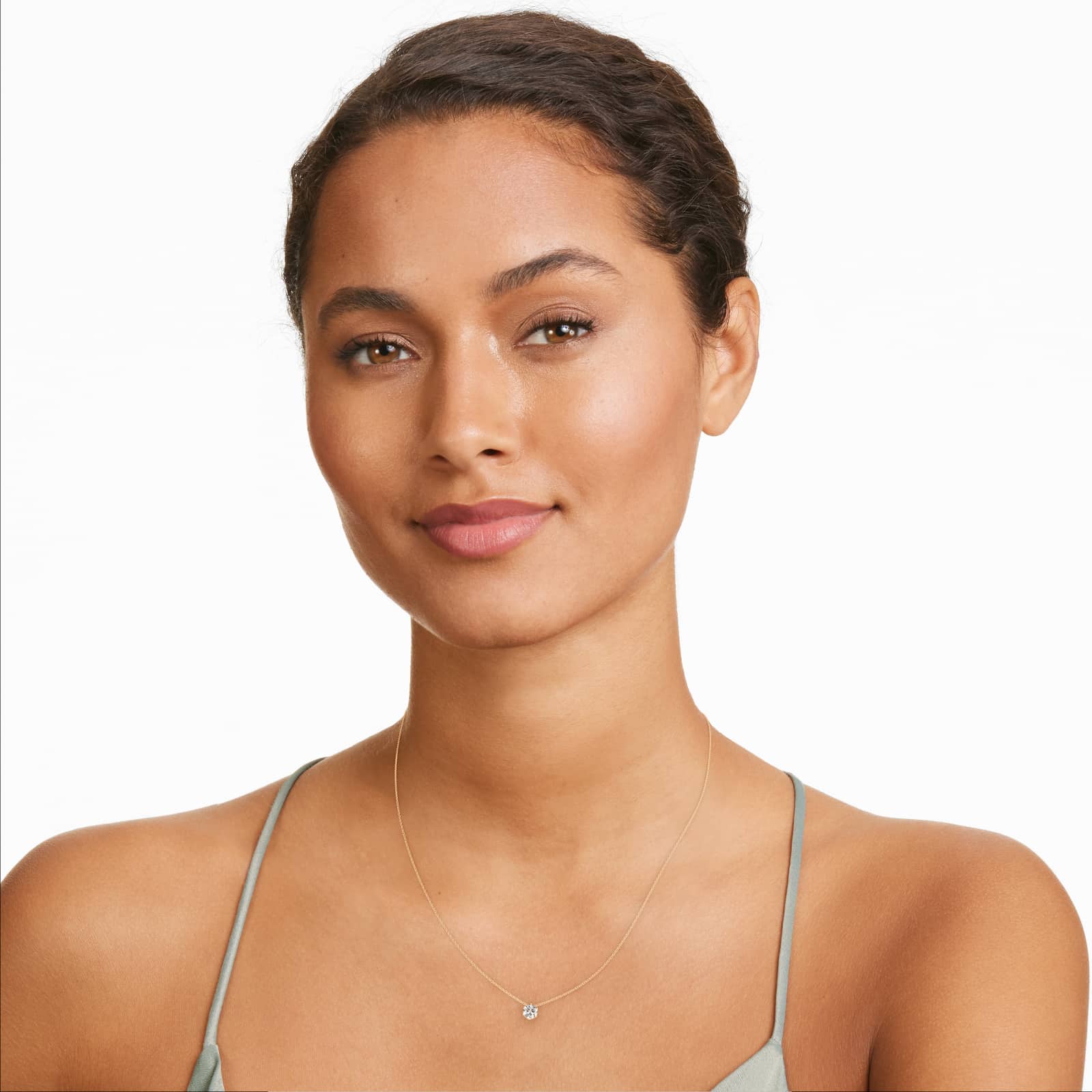 14K Yellow Gold Scallop Basket Diamond Pendant (Mounting)