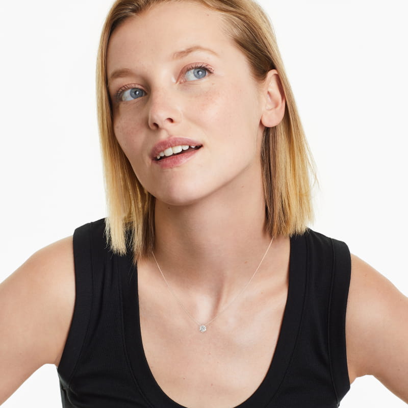 14K White Gold Wire Basket Diamond Pendant (Mounting)