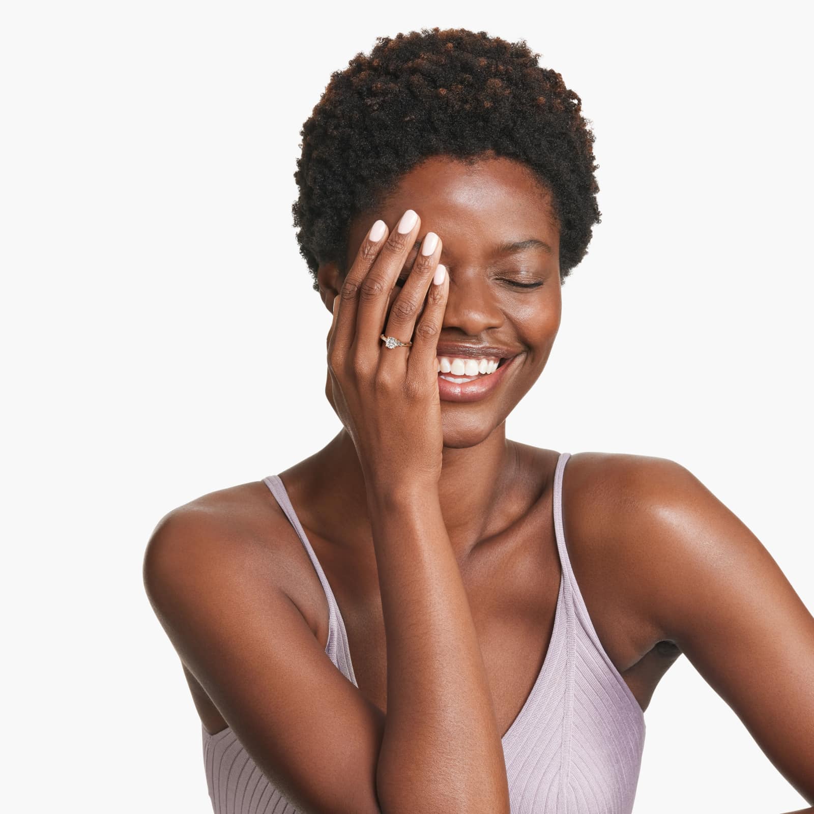 Marquise and Round Diamond Wave Pavé Engagement Ring In 14K Yellow Gold