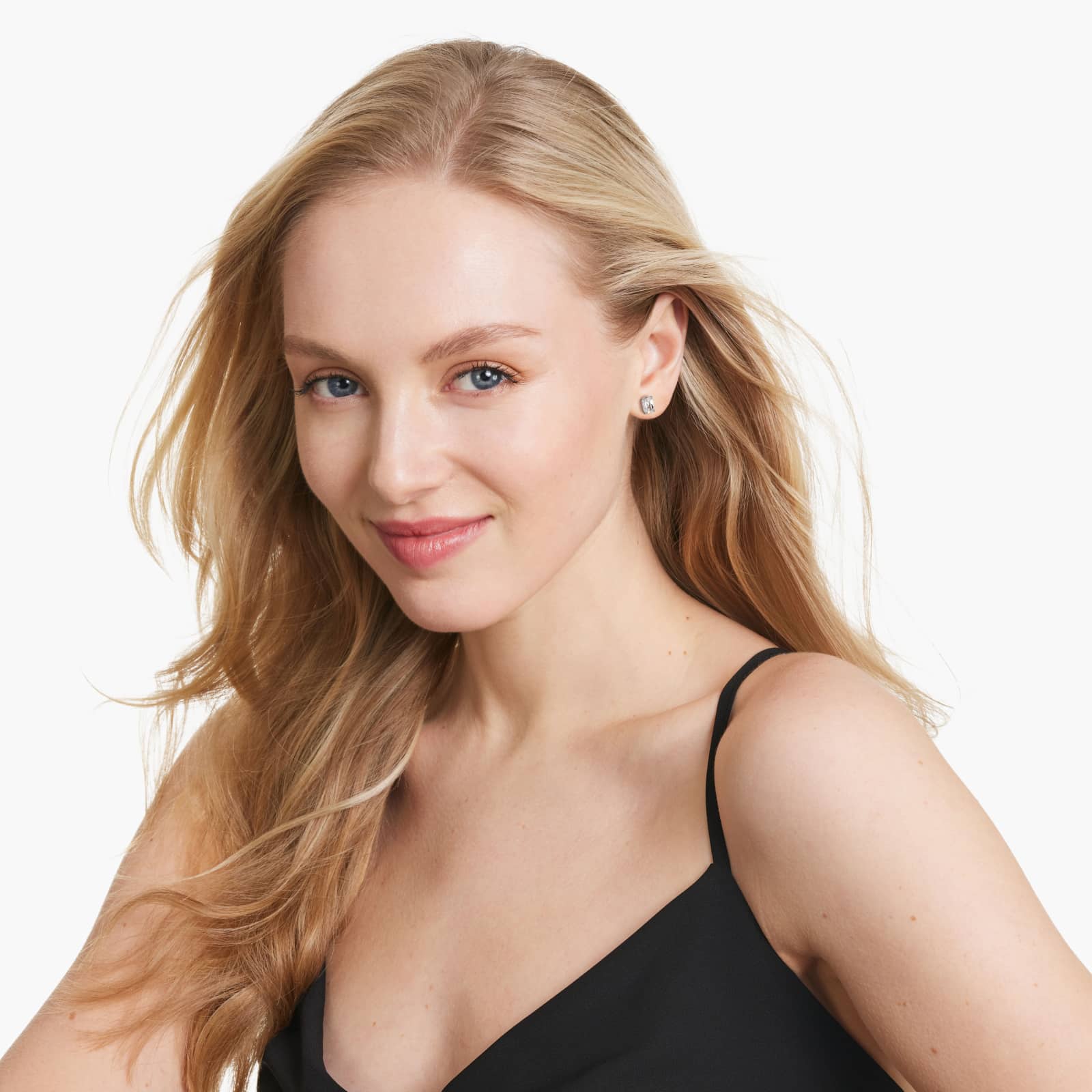 Emerald Cut Custom Diamond Stud Earrings (Setting Only) In Platinum