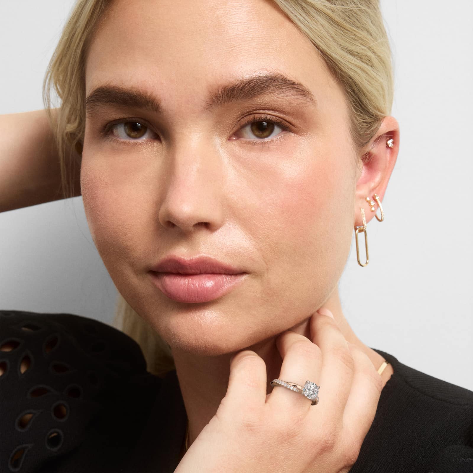 Pavé Rope Lab-Grown Diamond Engagement Ring In 14K Rose Gold