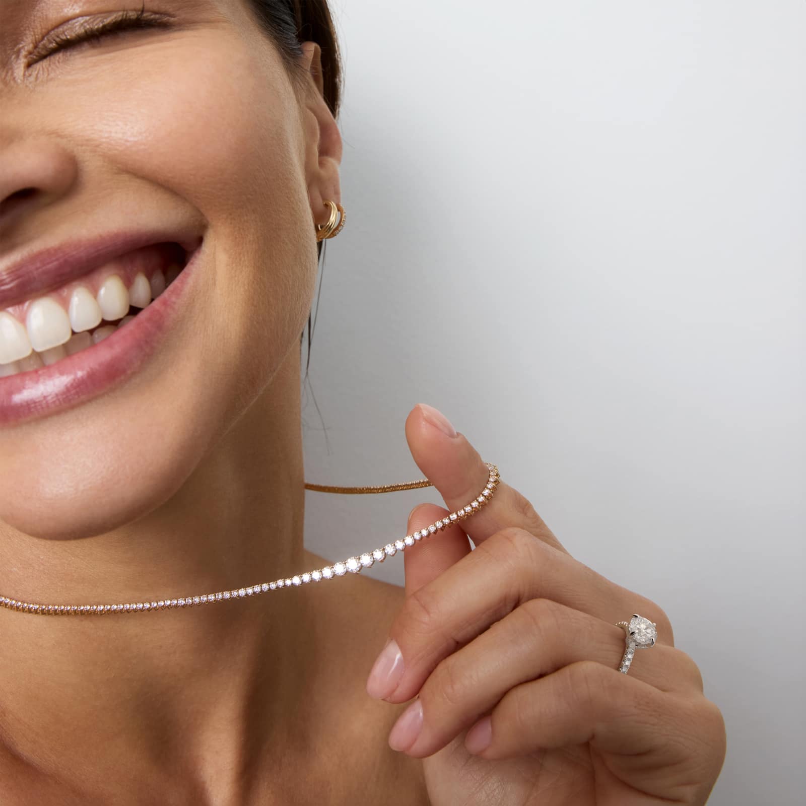 Petite Pavé Crown Lab-Grown Diamond Engagement Ring In Platinum