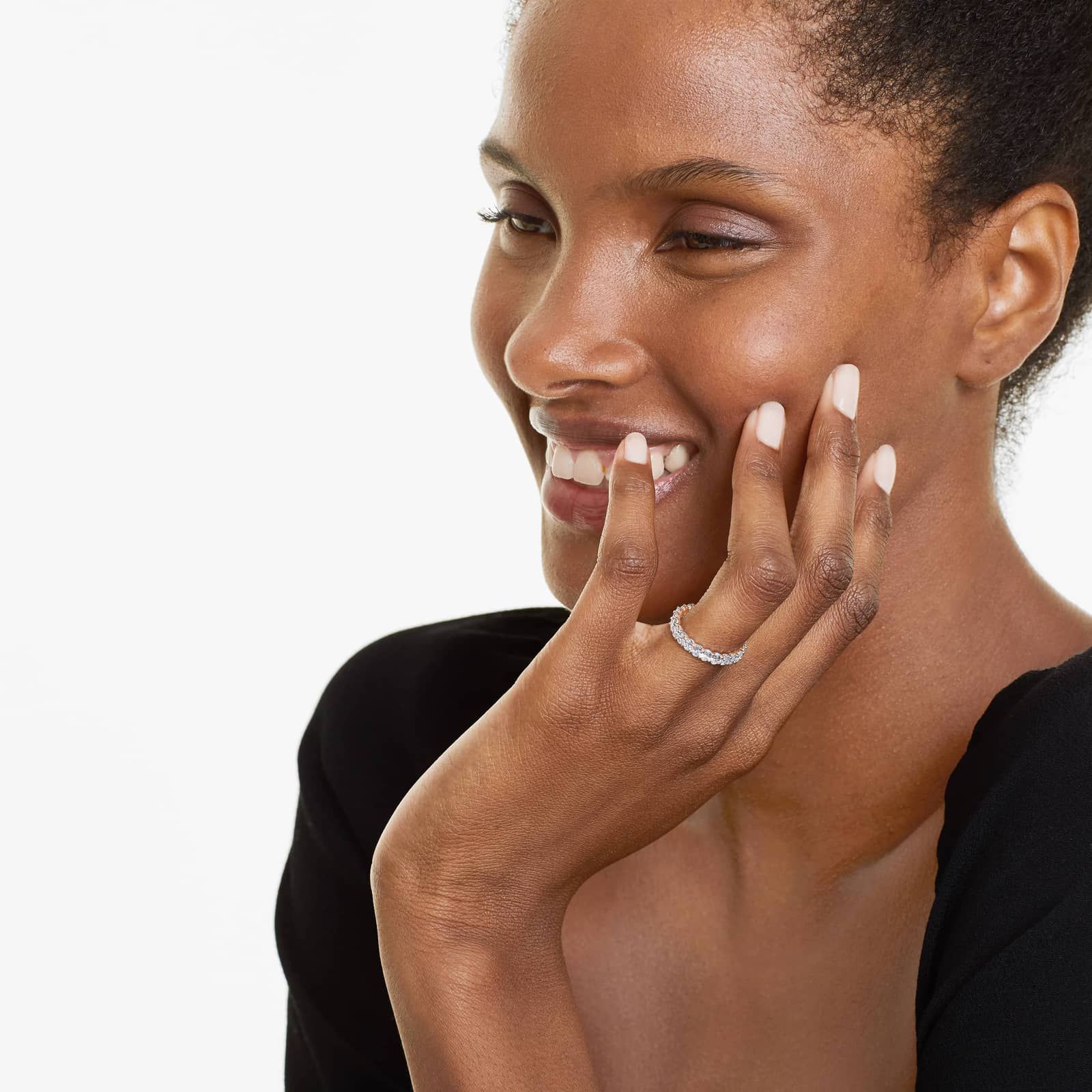 Eternity Ring With 2 CTW Oval Cut Lab-Grown Diamonds In 14K Rose Gold (3.50mm)