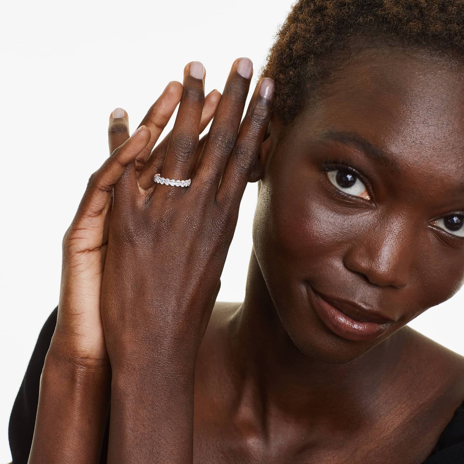 Eternity Ring With 3 CTW Oval Cut Lab-Grown Diamonds In 14K Rose Gold (4.00mm)