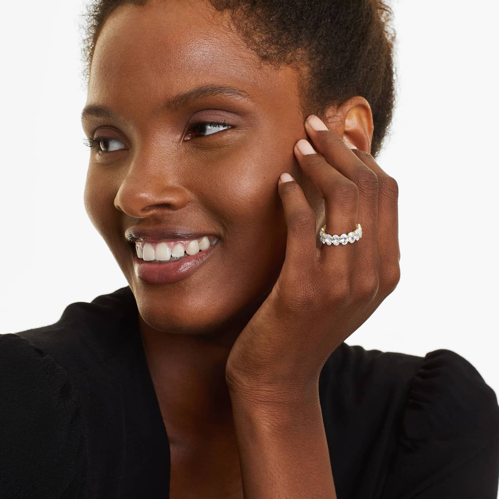 Eternity Ring With 6 CTW Oval Cut Lab-Grown Diamonds In 14K Yellow Gold (6.00mm)