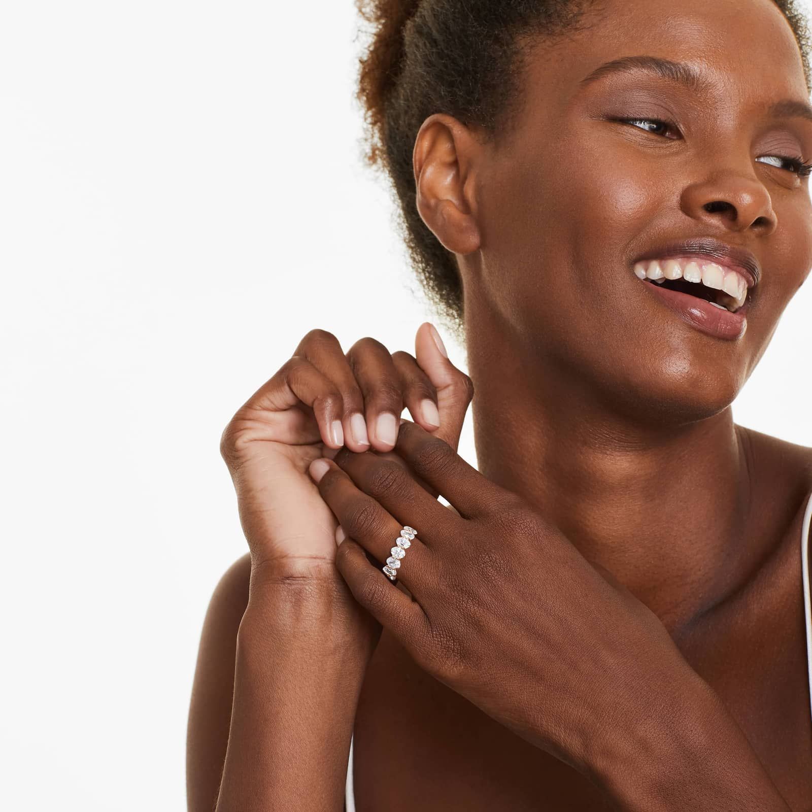 Eternity Ring With 7 CTW Oval Cut Lab-Grown Diamonds In 14K Rose Gold (6.50mm)