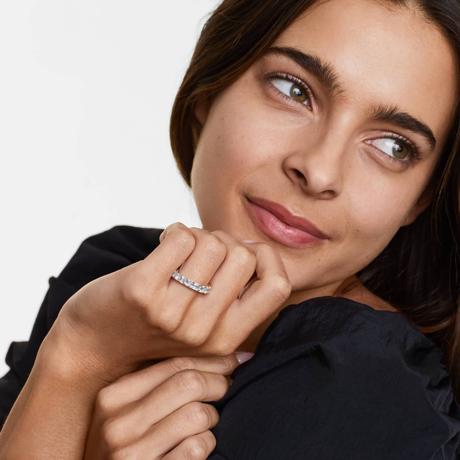 Eternity Ring With 4 CTW Asscher Cut Lab-Grown Diamonds In 14K Rose Gold (4.50mm)