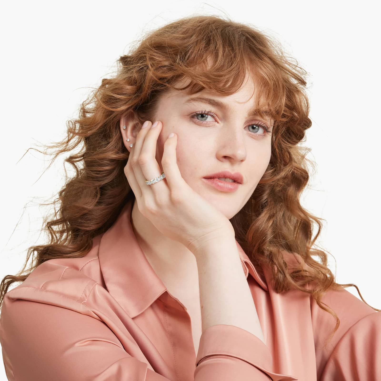 Eternity Ring With 7 CTW Asscher Cut Diamonds In 14K Yellow Gold (5.50mm)