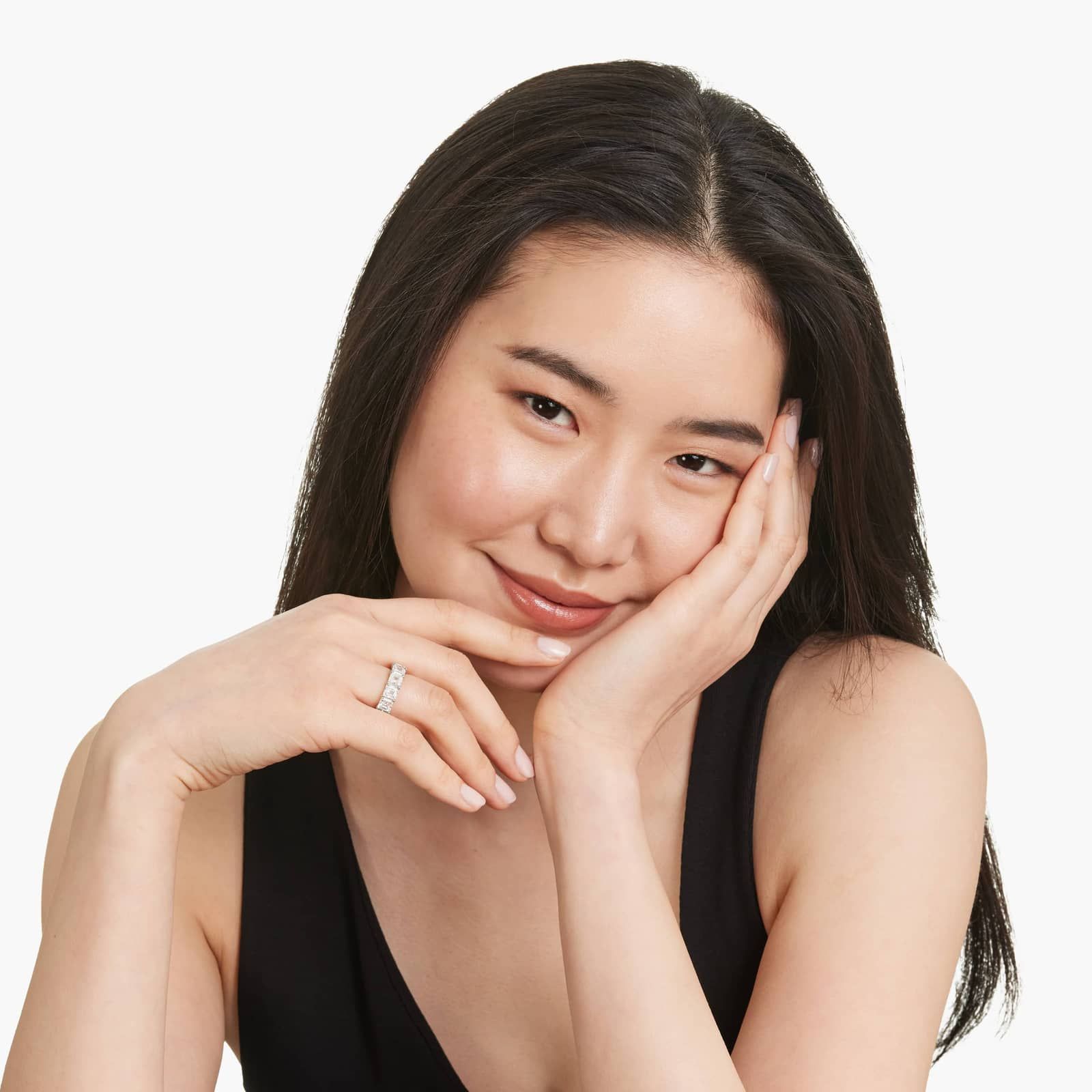 Eternity Ring With 10 CTW Asscher Cut Diamonds In Platinum (6.00mm)