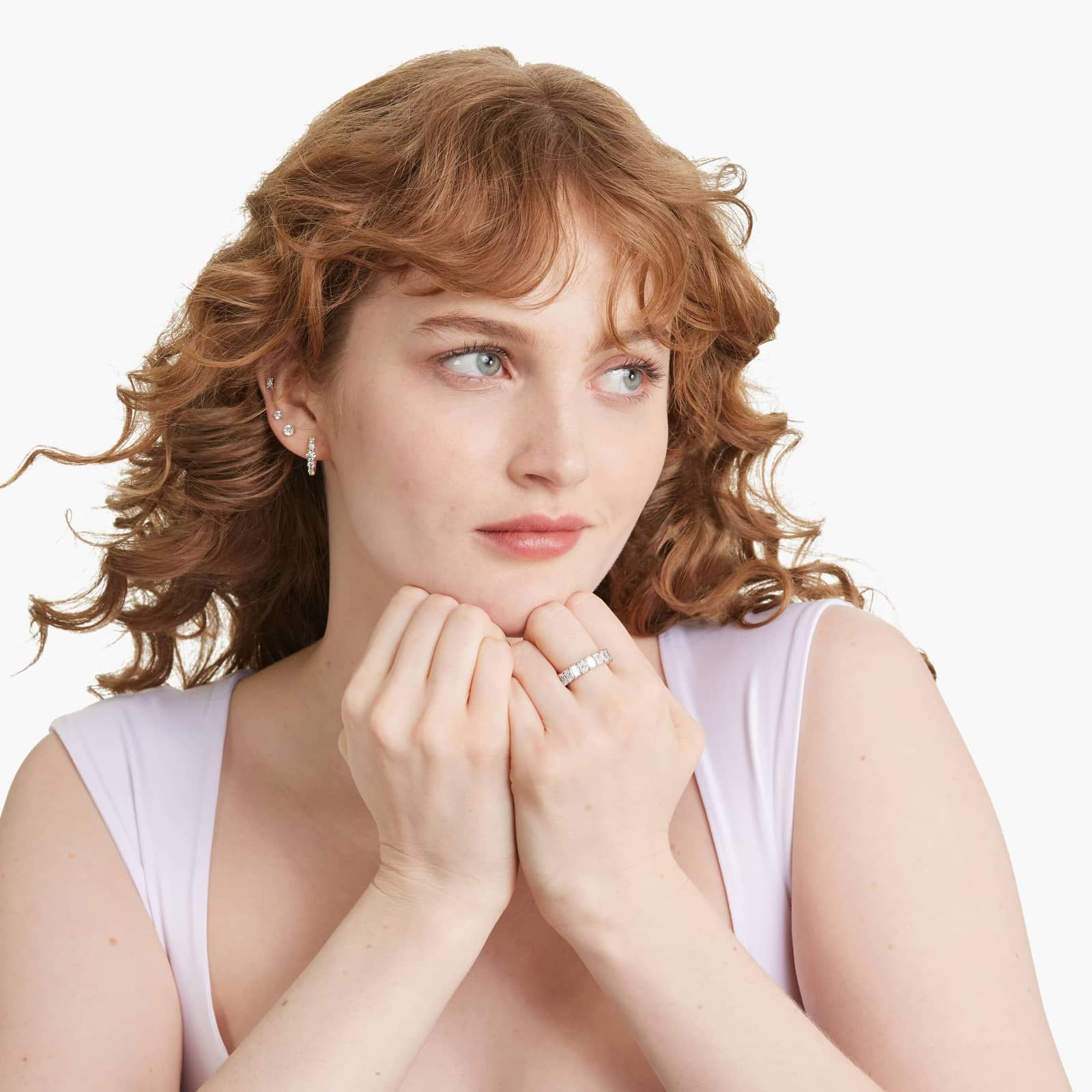 Eternity Ring With 6 CTW Radiant Cut Diamonds In 14K Rose Gold (5mm)