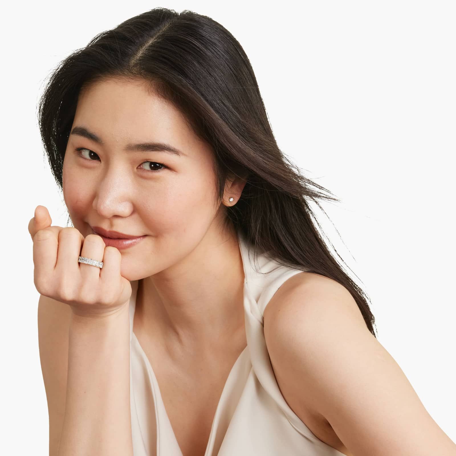 Eternity Ring With 7 CTW Radiant Cut Diamonds In 14K Yellow Gold (5.50mm)