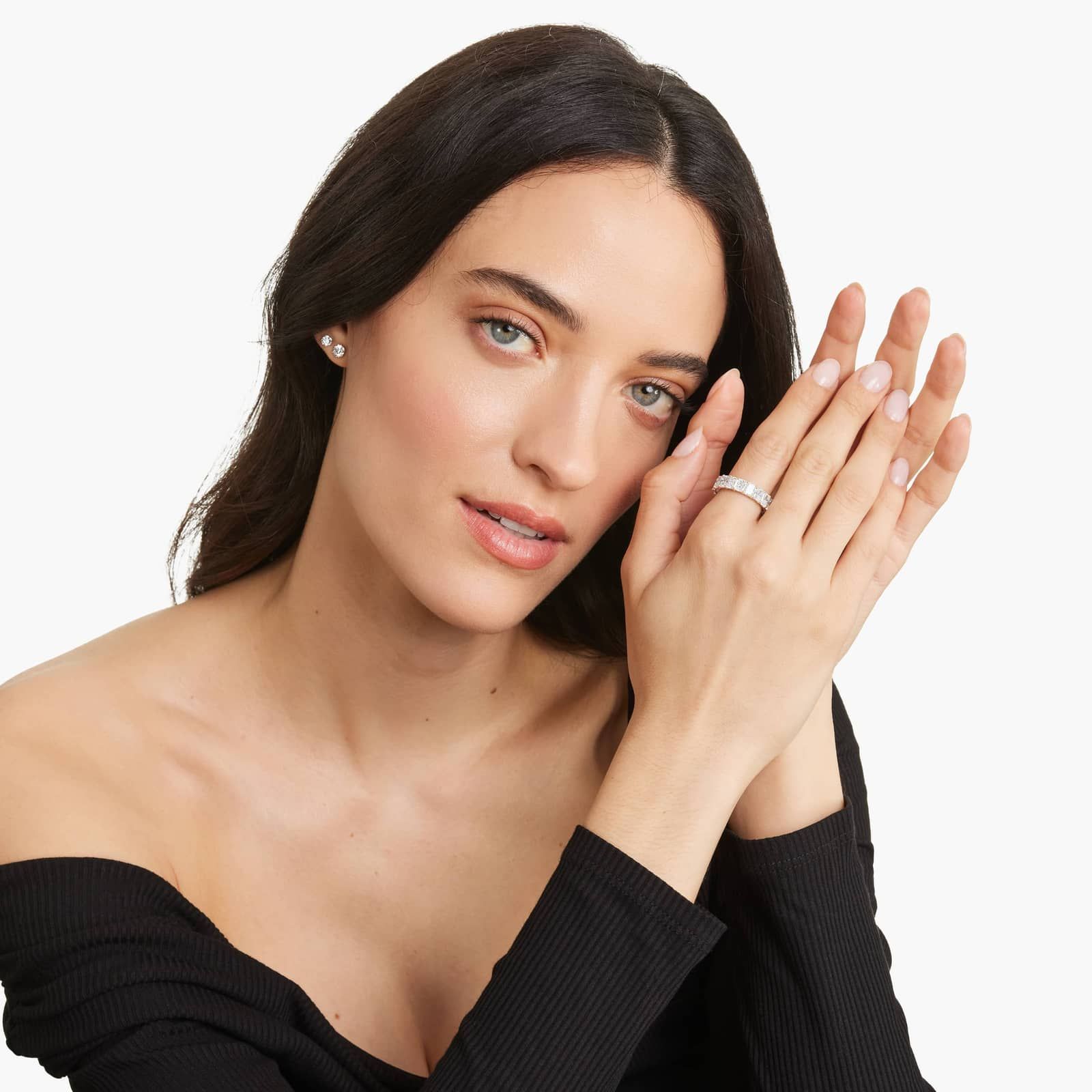 Eternity Ring With 8 CTW Radiant Cut Diamonds In 14K Rose Gold (6.50mm)