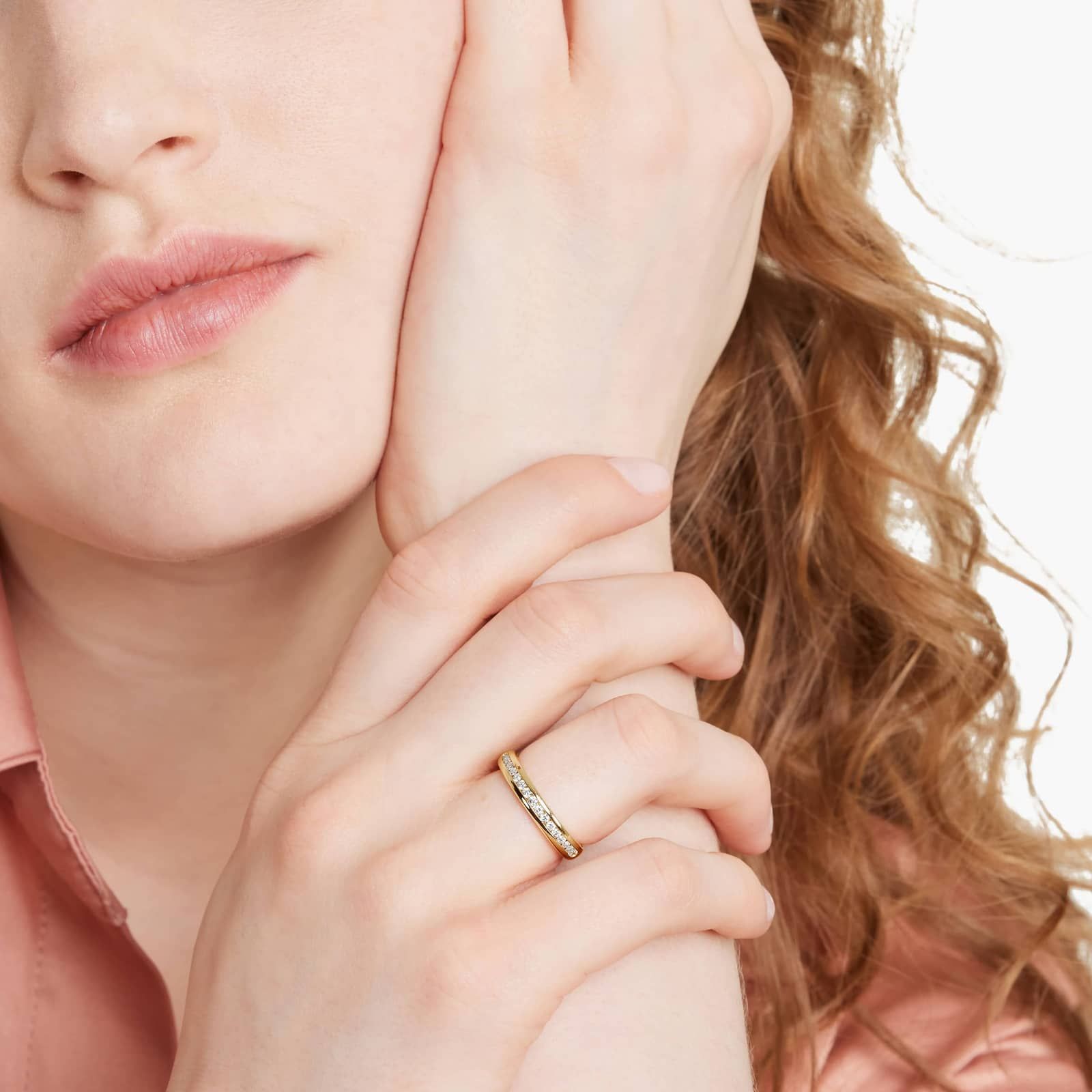 Channel Set Anniversary Ring With 0.25 CTW Diamonds In 14K Yellow Gold (2.90mm)