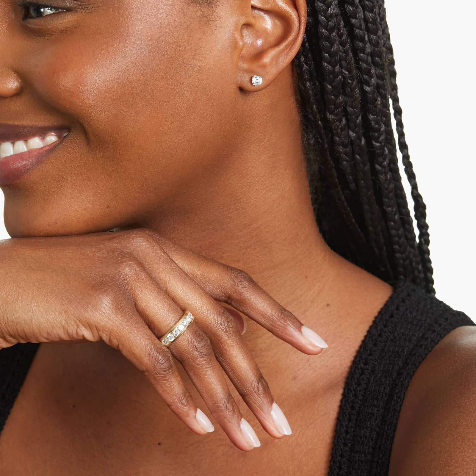 Channel Set Anniversary Ring With 1.5 CTW Lab-Grown Diamonds In 14K Yellow Gold (5.00mm)