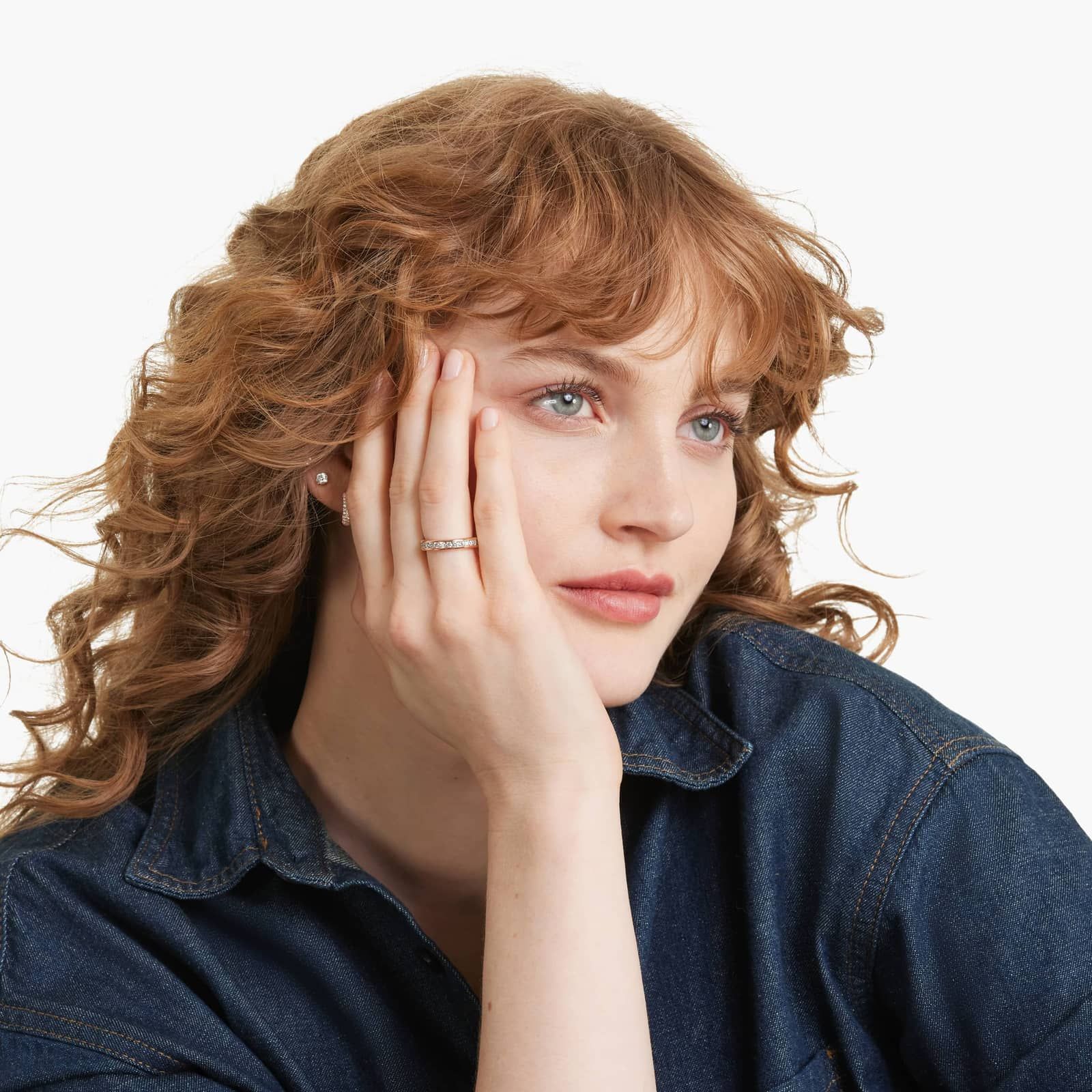 Eternity Ring With 1 CTW Round Cut Lab-Grown Diamonds In 14K Rose Gold (3.45mm)