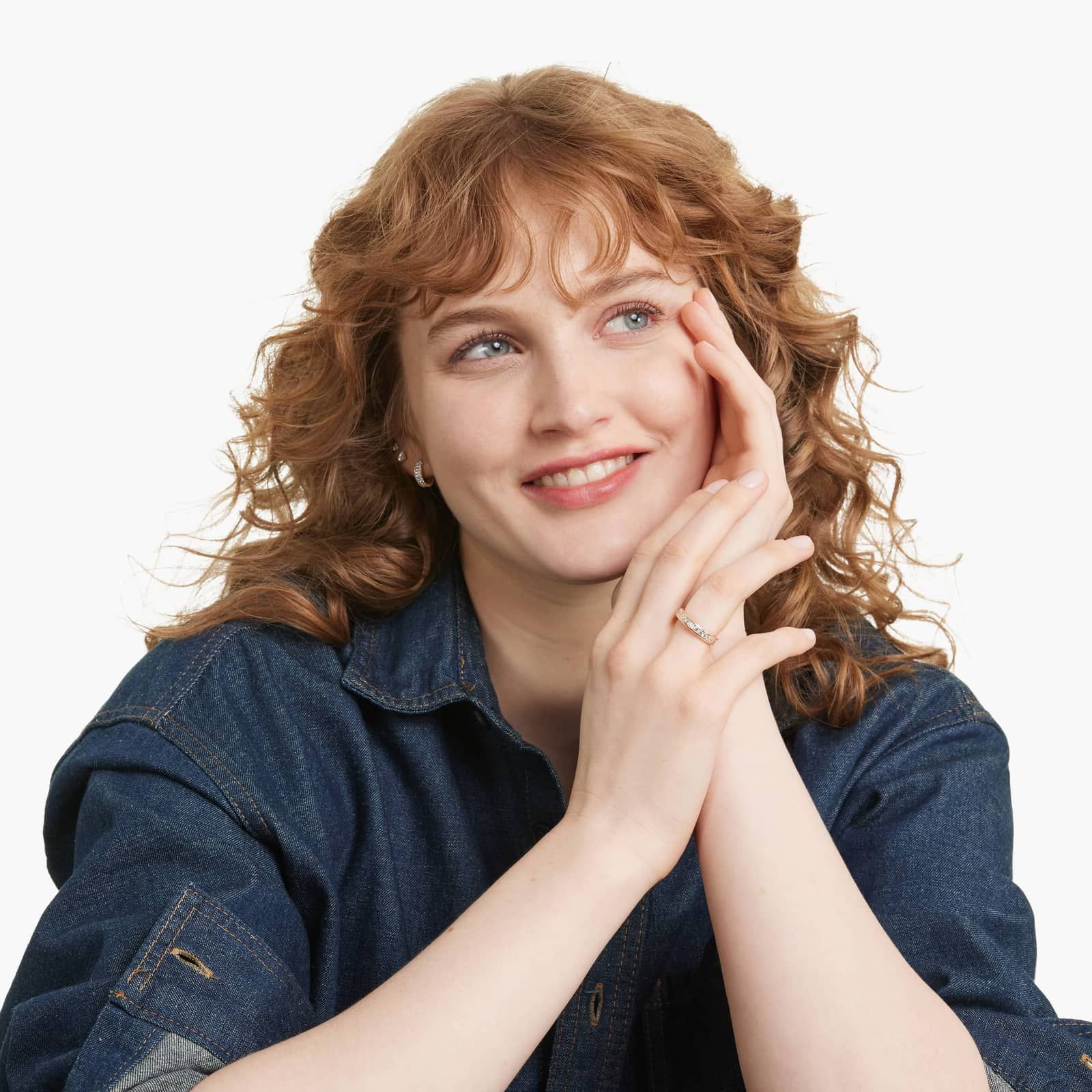 Eternity Ring With 1 CTW Round Cut Lab-Grown Diamonds In 14K Rose Gold (3.45mm)