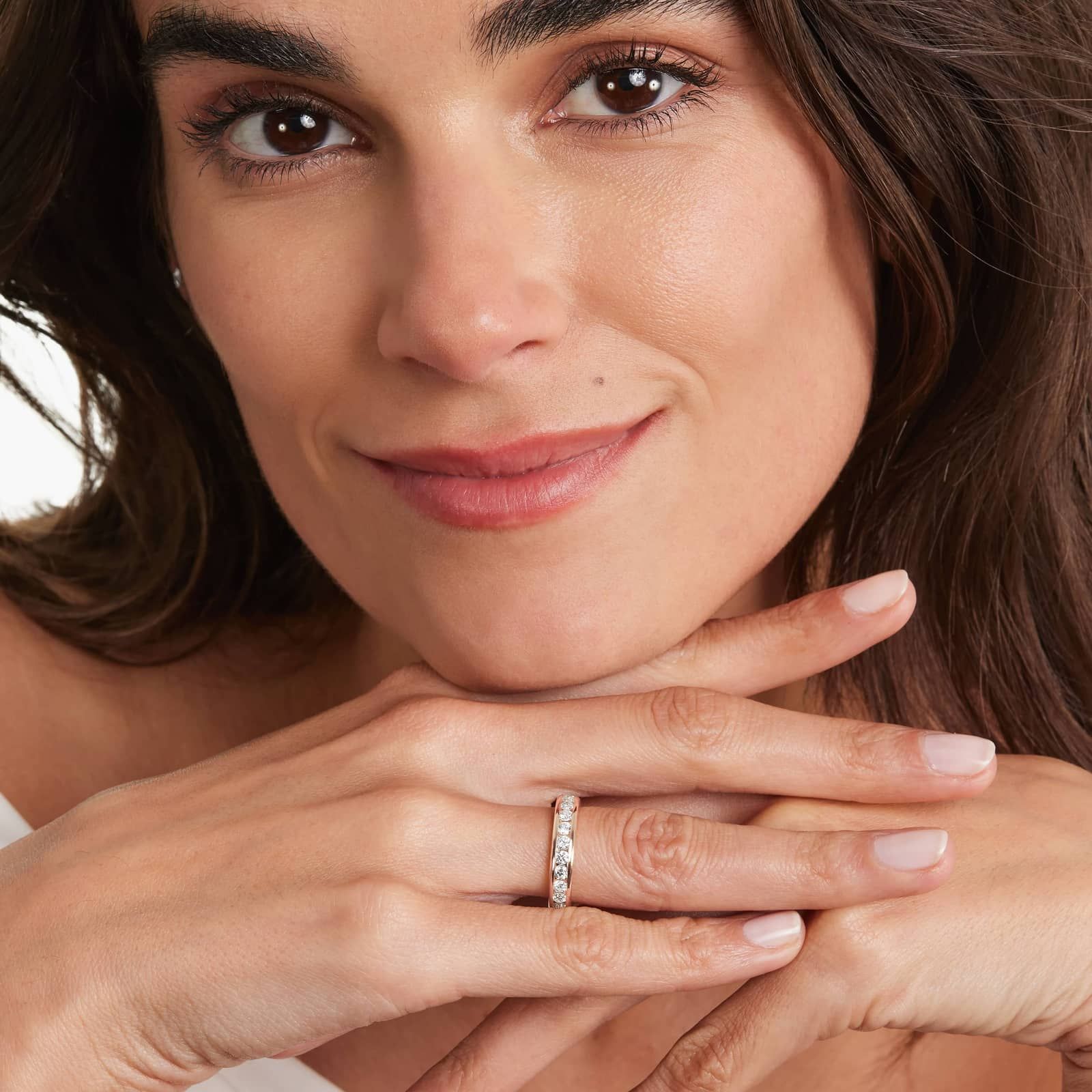 Eternity Ring With 1.5 CTW Round Cut Lab-Grown Diamonds In 14K Rose Gold (4.00mm)