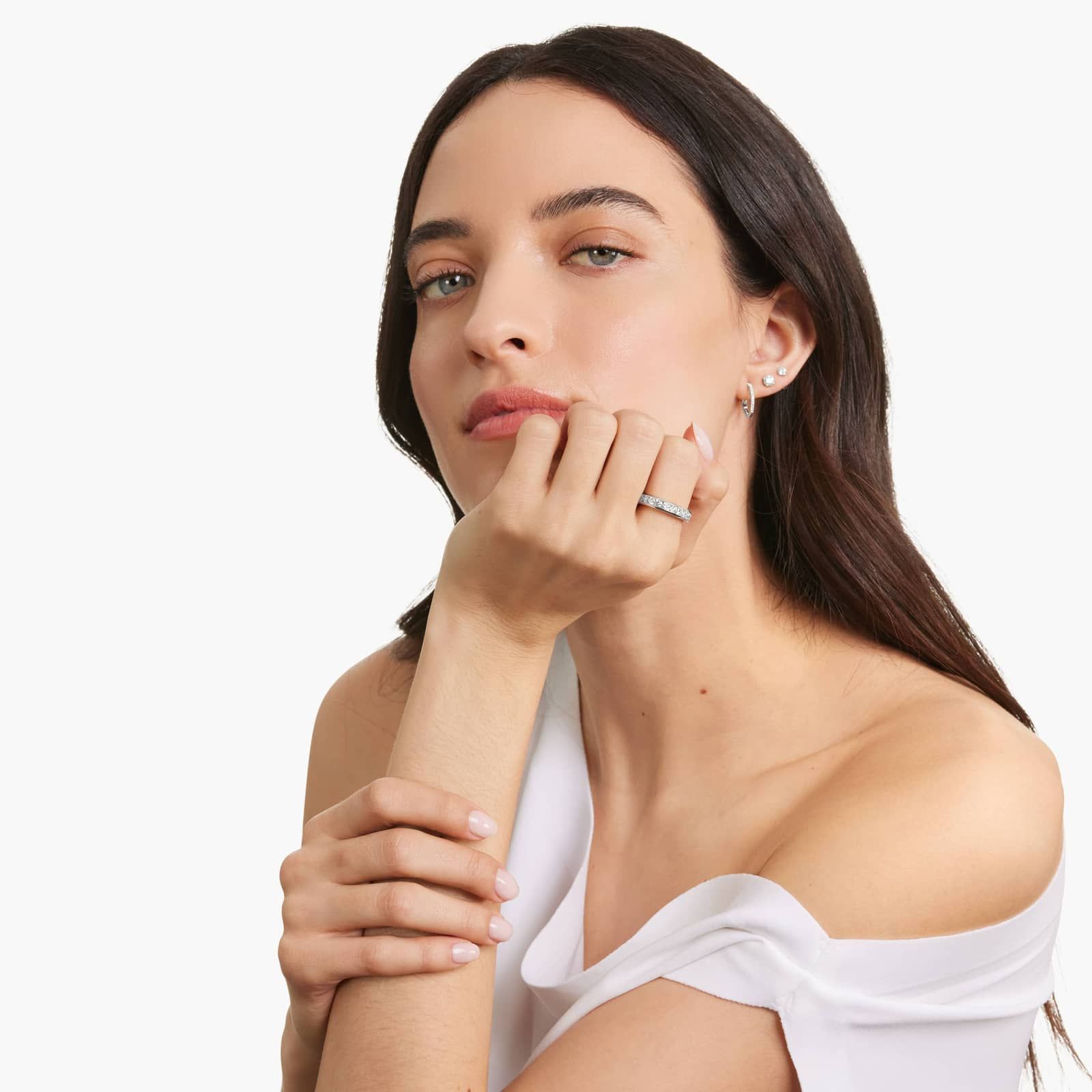 Eternity Ring With 2 CTW Round Diamonds In Platinum (4.20mm)