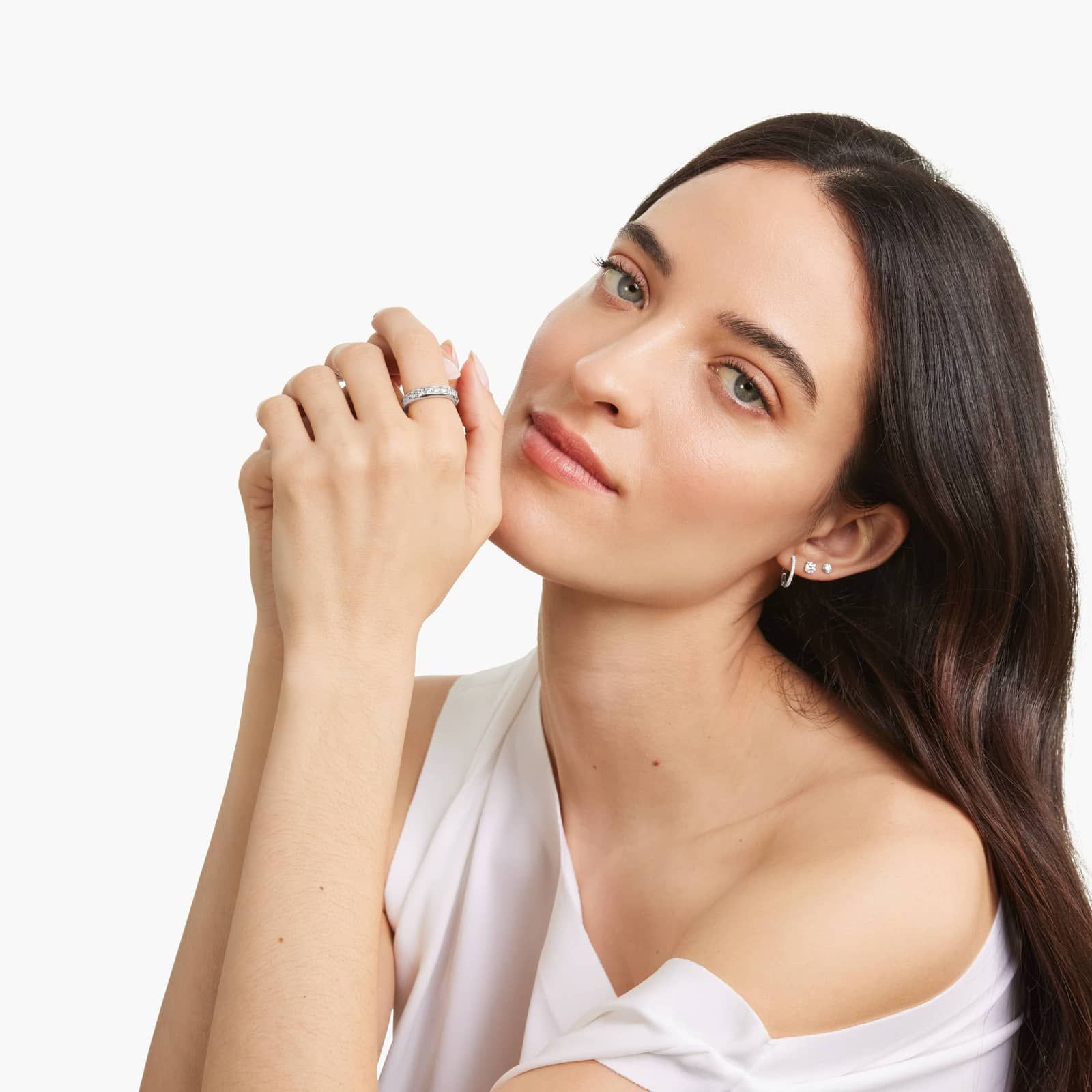 Eternity Ring With 2 CTW Round Diamonds In Platinum (4.20mm)