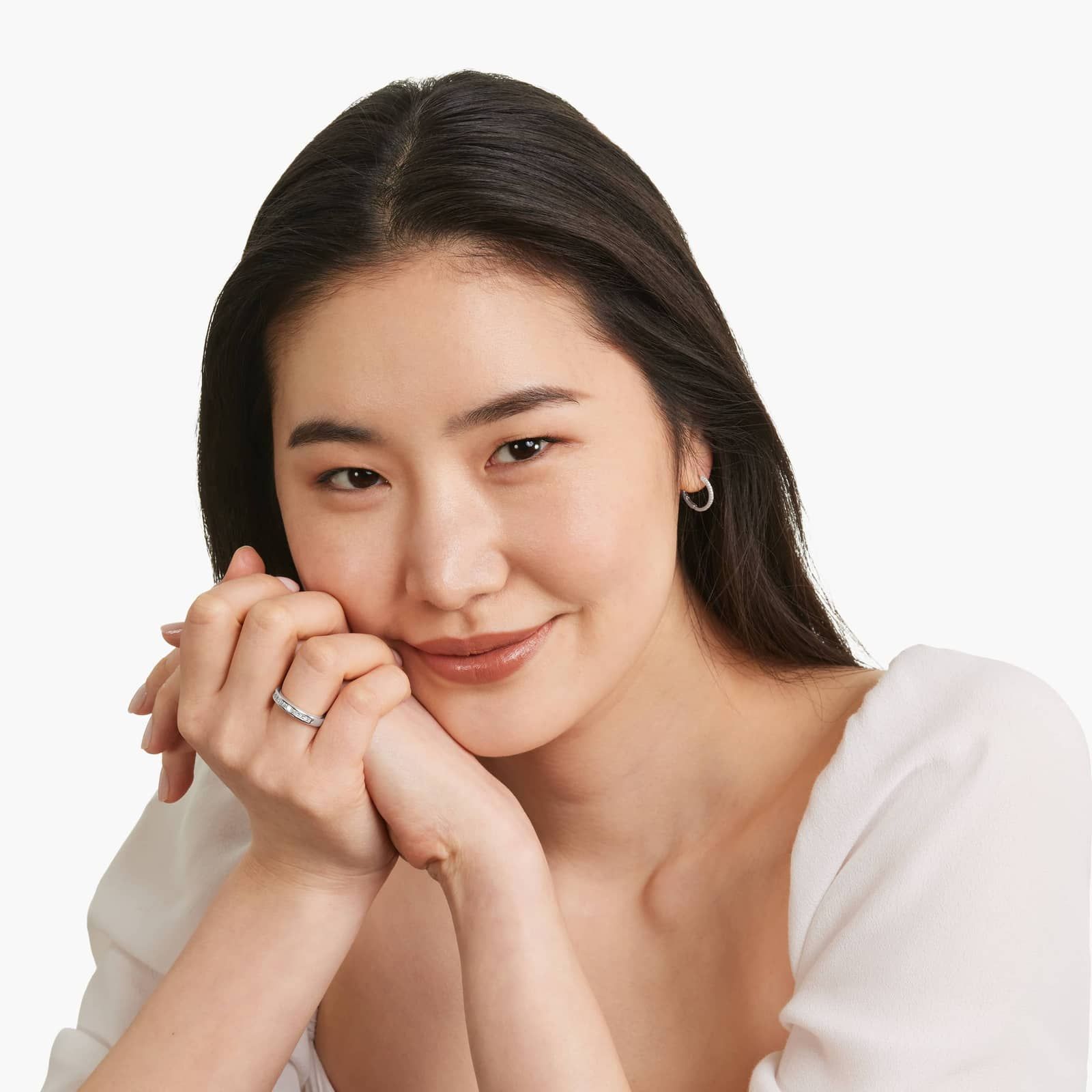 Channel Set Anniversary Ring With 1 CTW Princess Cut Diamonds In Platinum (3.90mm)