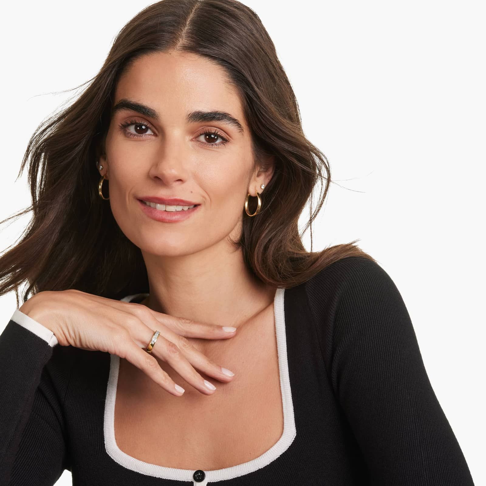 Channel Set Anniversary Ring With 2 CTW Princess Cut Diamonds In 14K Yellow Gold (4.70mm)