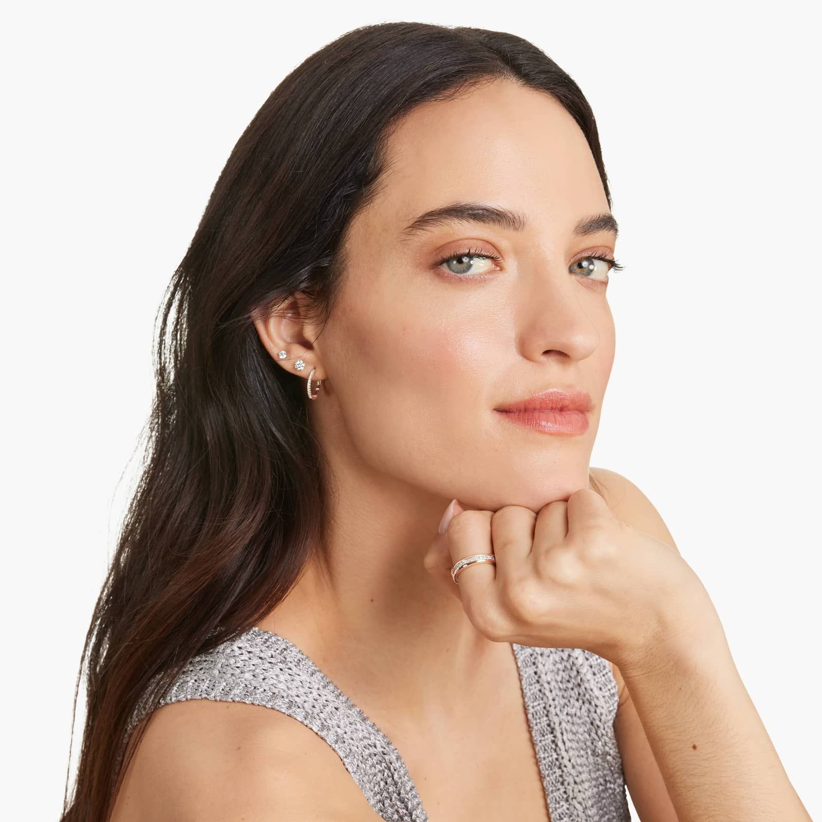 Eternity Ring With 1 CTW Princess Cut Diamonds In 14K Rose Gold (3.10mm)