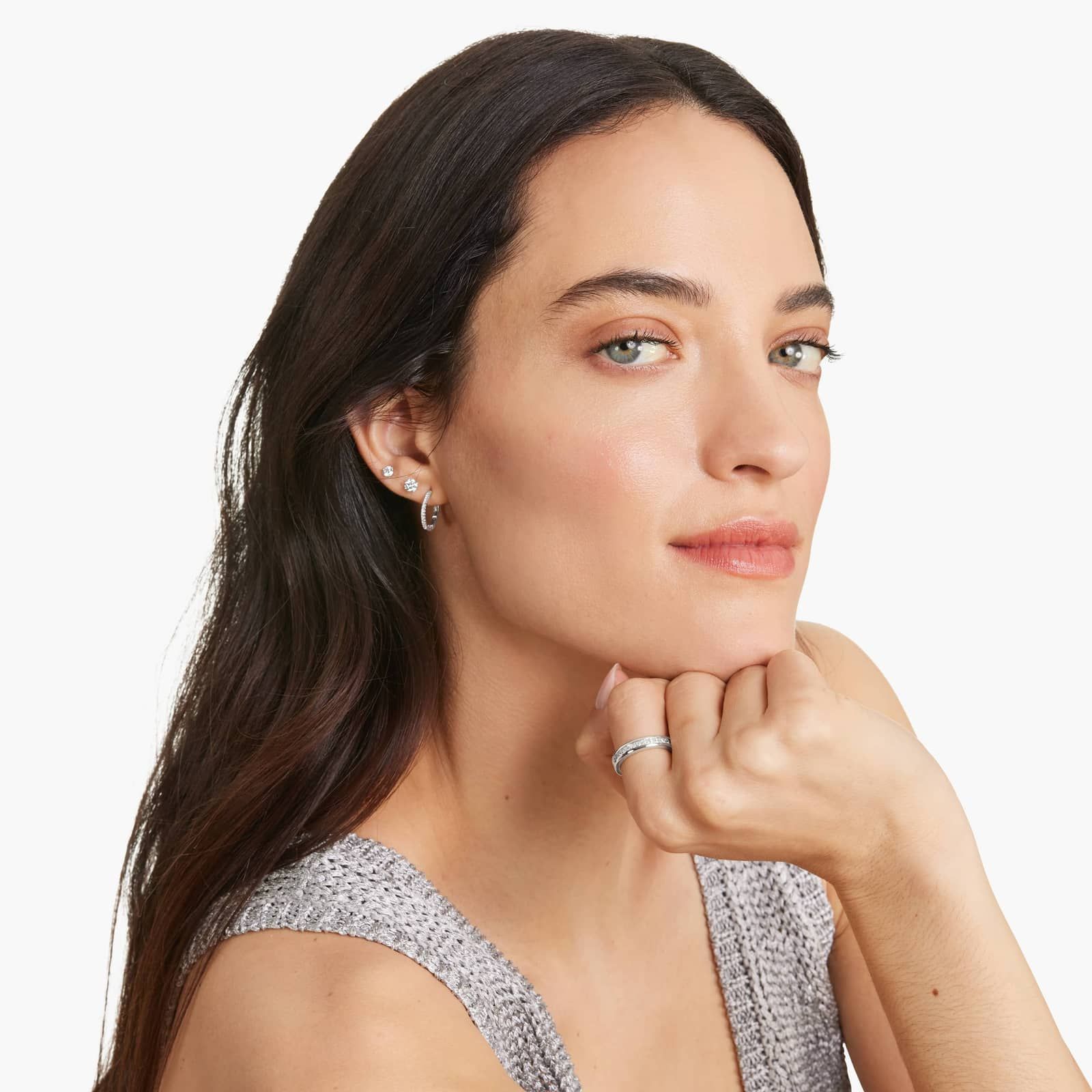 Eternity Ring With 1 CTW Princess Cut Diamonds In 14K White Gold (3.10mm)