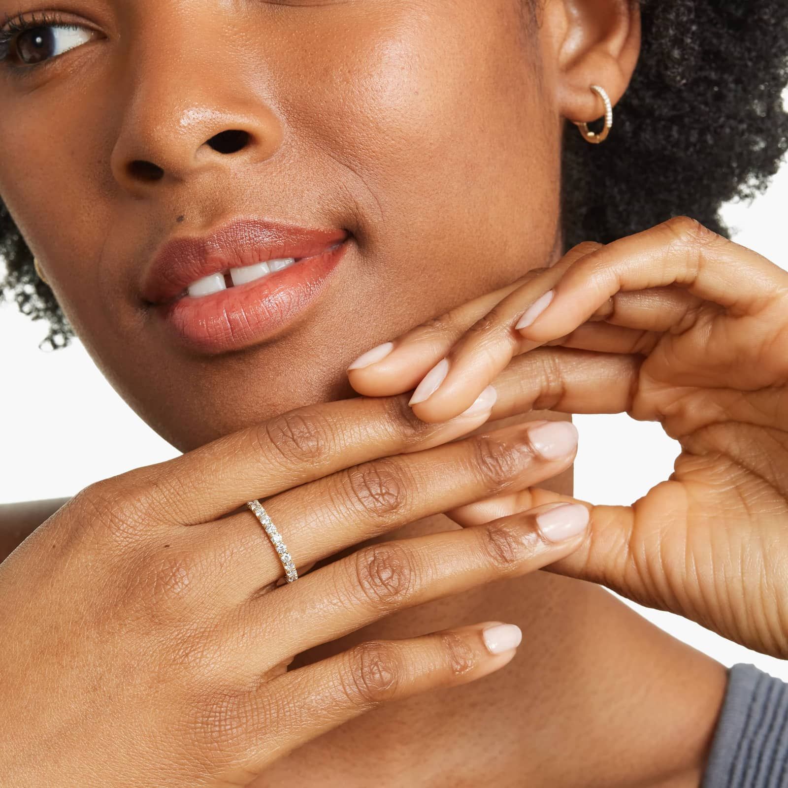 French Pavé Anniversary Ring With 0.5 CTW Lab-Grown Diamonds In 14K Yellow Gold (2.50mm)