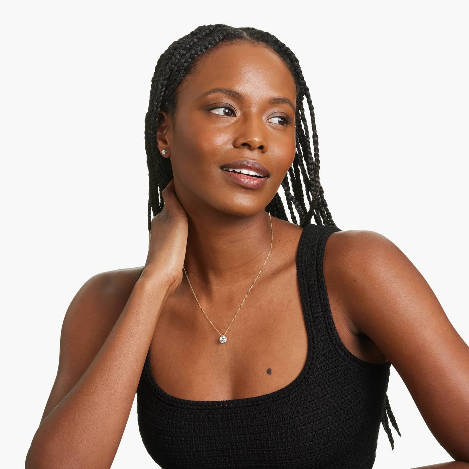 14K Yellow Gold Double Prong Lab Created Diamond Pendant (2 CTW - F-G / VS2-SI1)