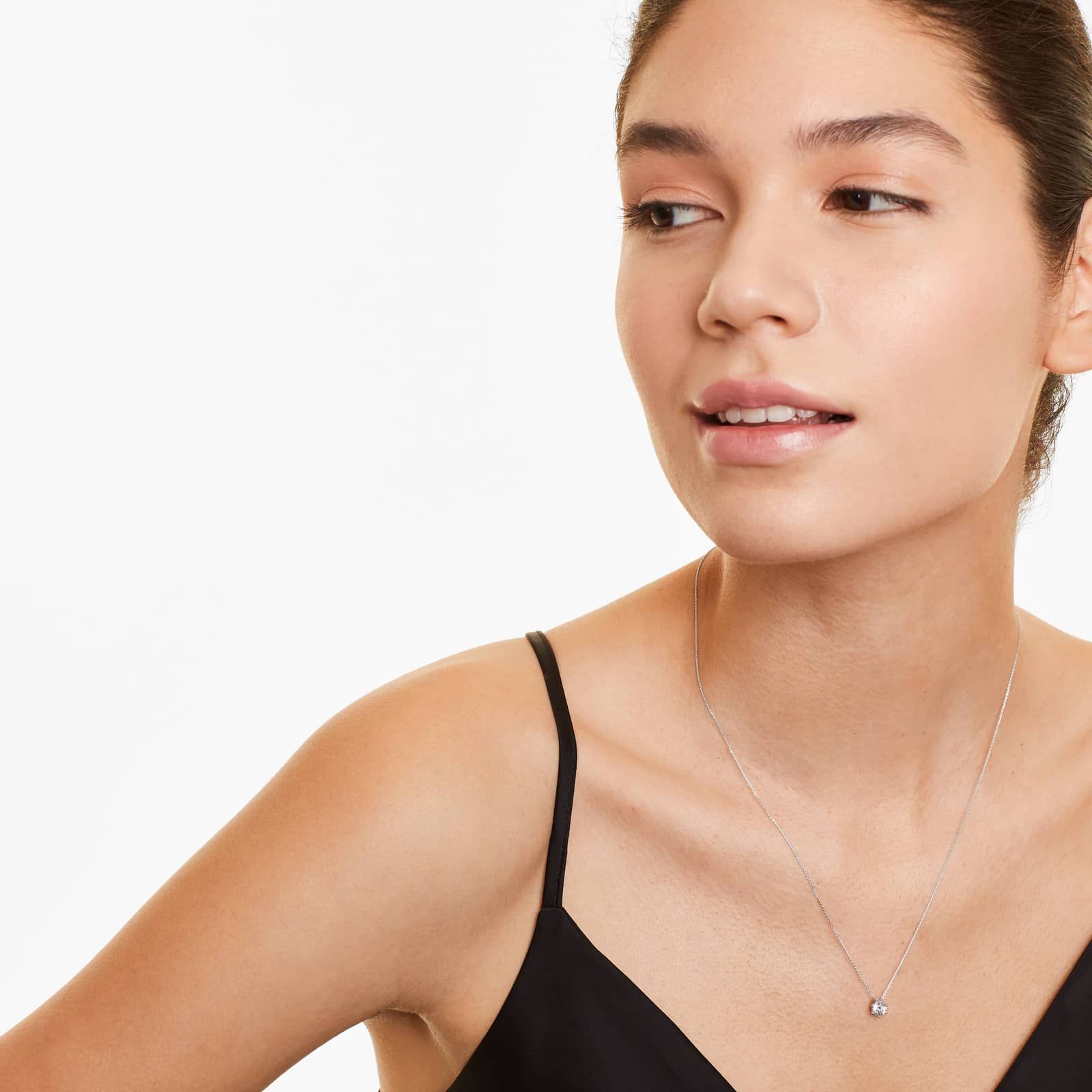 14K White Gold Wire Basket Lab-Grown Diamond Pendant (0.50 CTW - F-G / VS2-SI1)