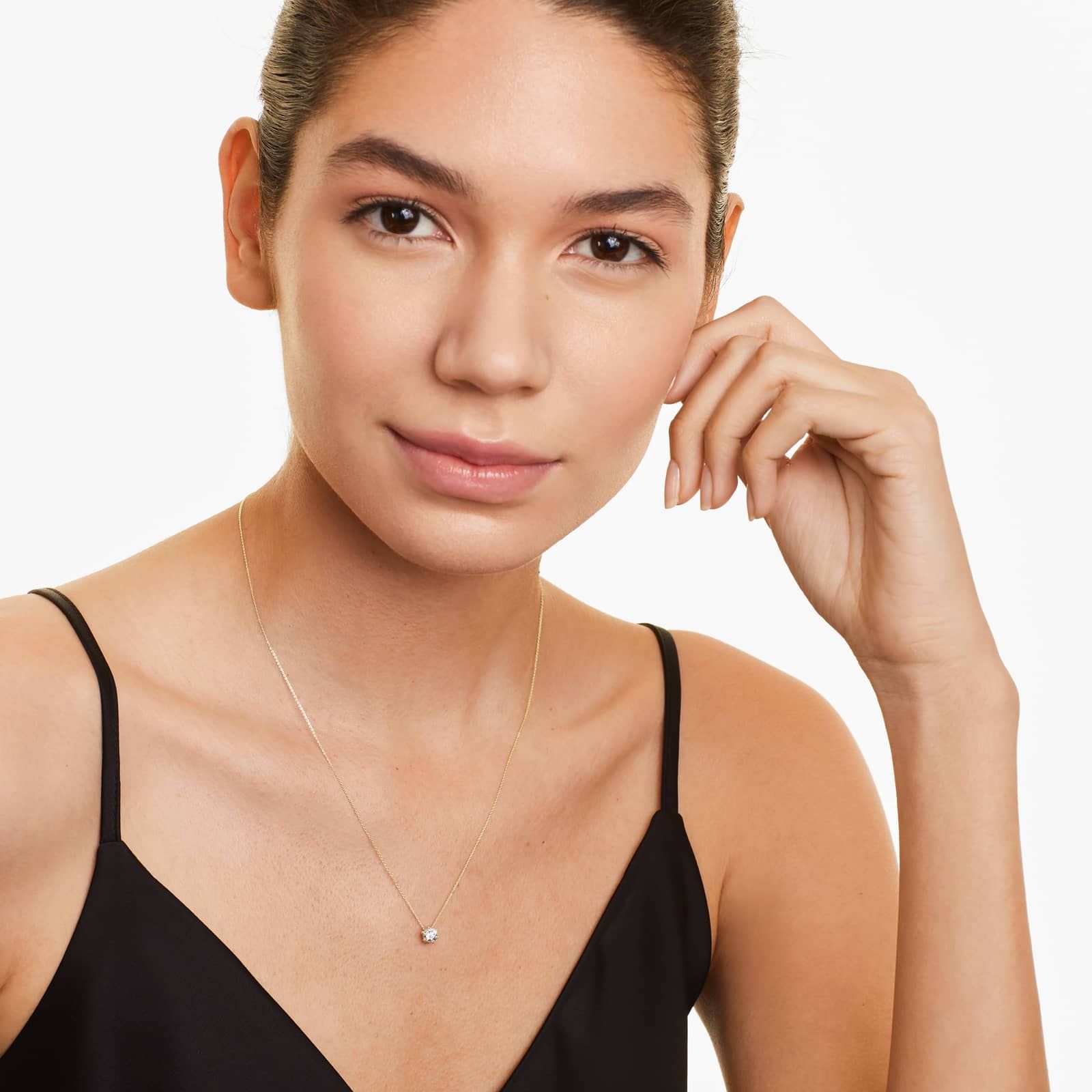 14K Yellow Gold Wire Basket Lab-Grown Diamond Pendant (0.50 CTW - F-G / VS2-SI1)