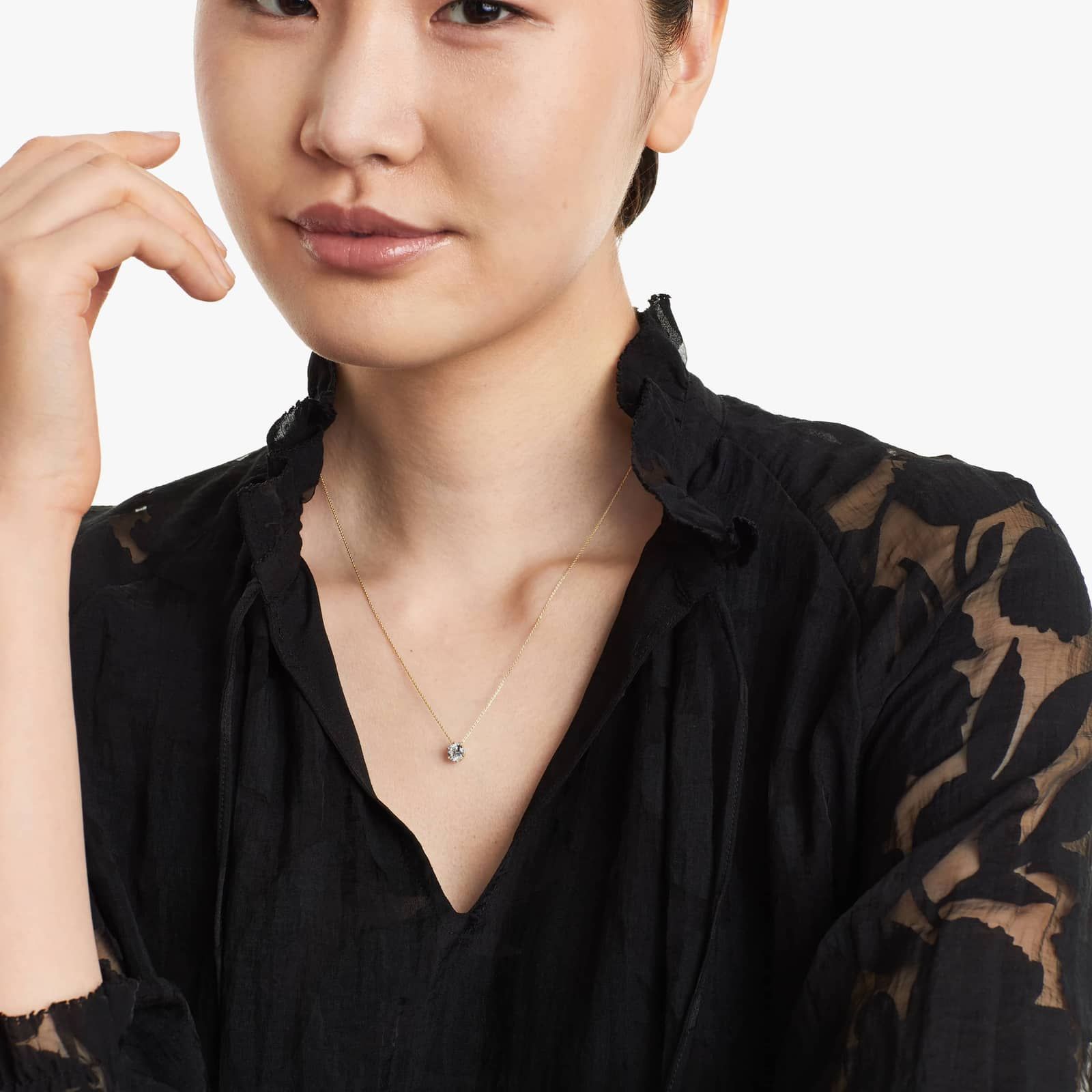 14K Yellow Gold Wire Basket Lab-Grown Diamond Pendant (0.75 CTW - F-G / VS2-SI1)