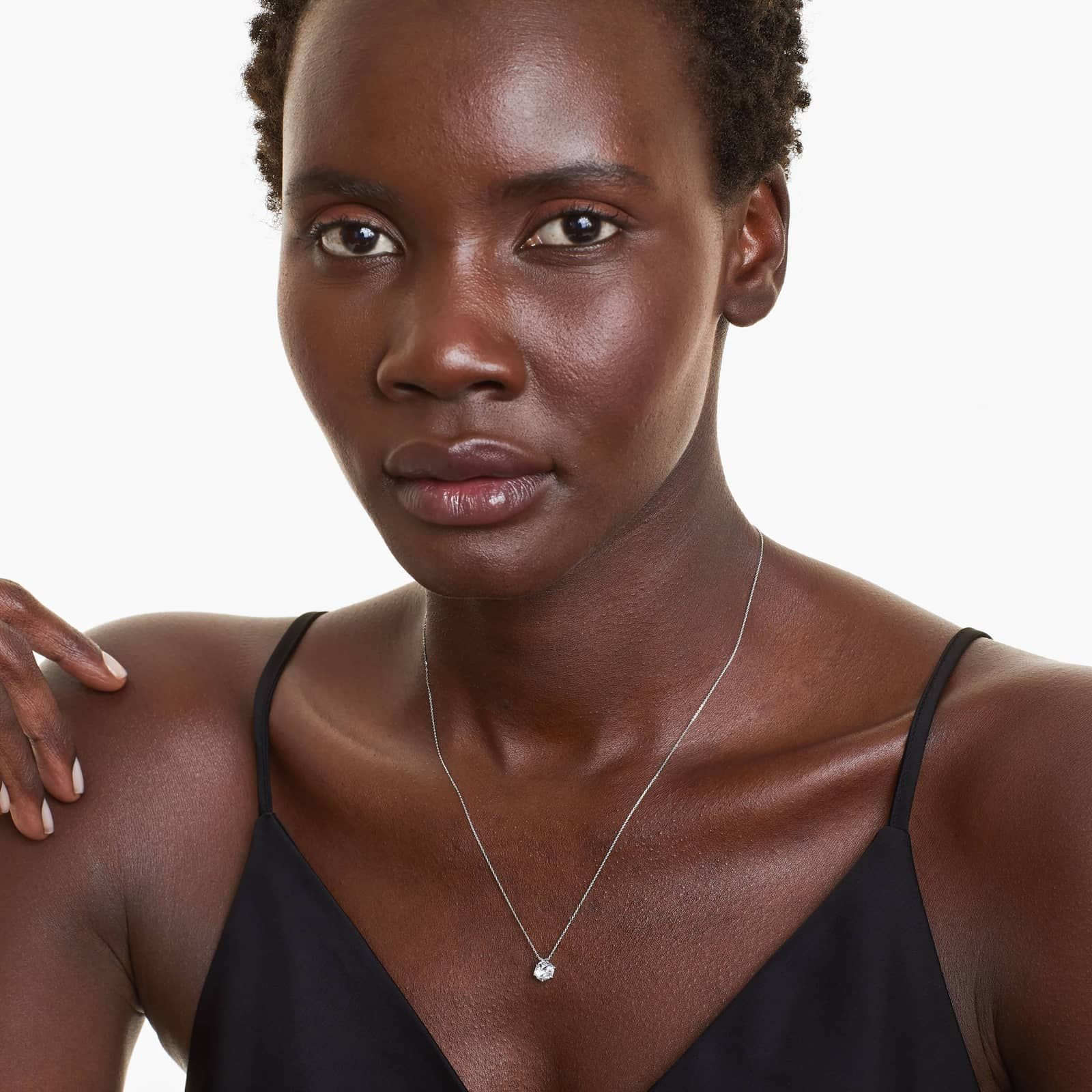 Platinum Six Prong Wire Basket Diamond Pendant (1.00 CTW - H-I / SI1-SI2)