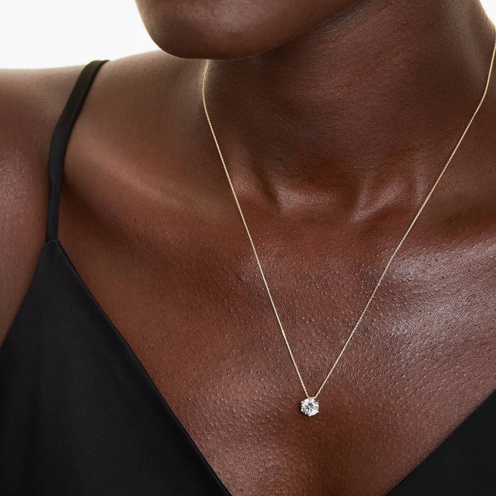 14K Yellow Gold Wire Basket Lab-Grown Diamond Pendant (1.00 CTW - F-G / VS2-SI1)