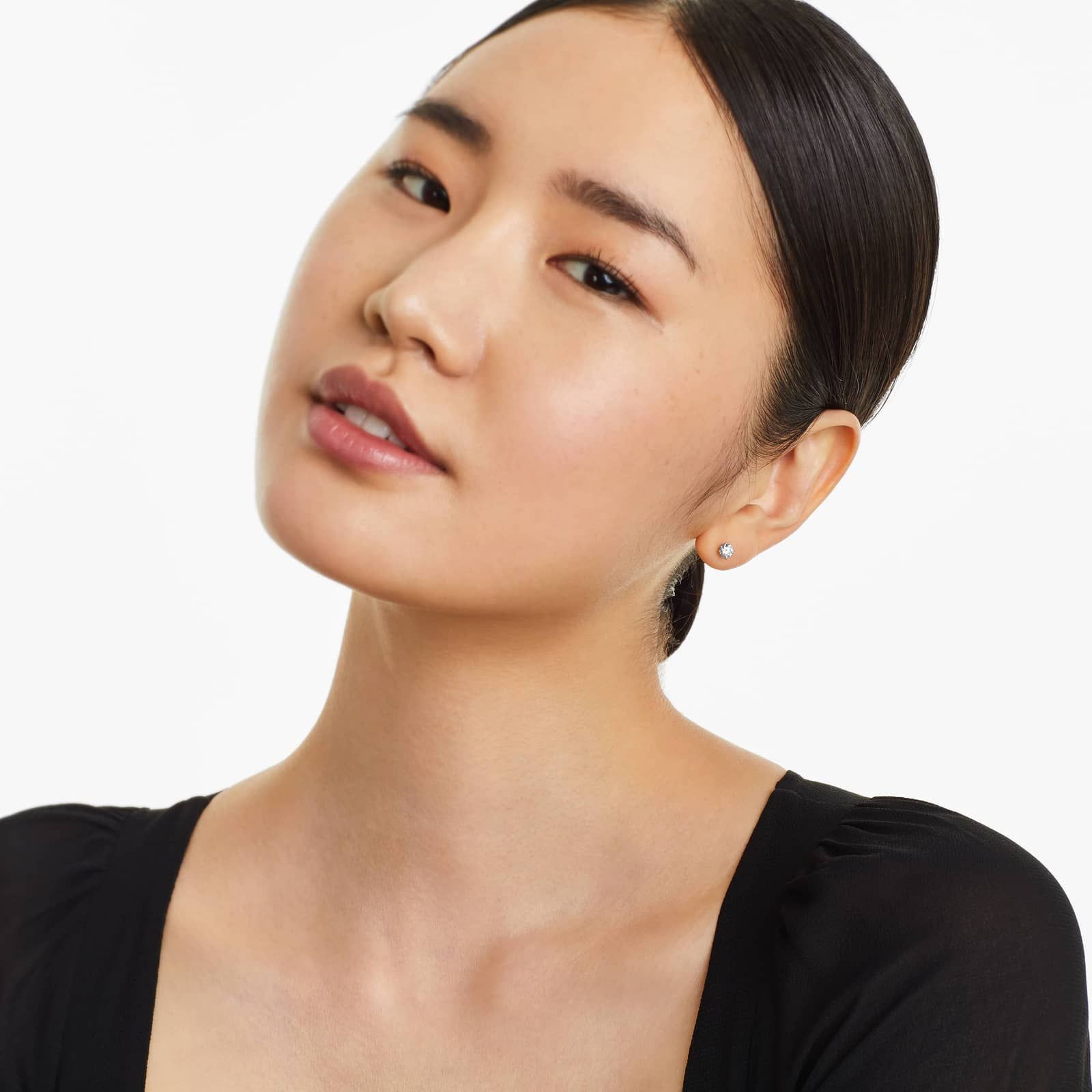 Four Prong 0.5 CTW Round Lab-Grown Diamond Stud Earrings In 14K Yellow Gold