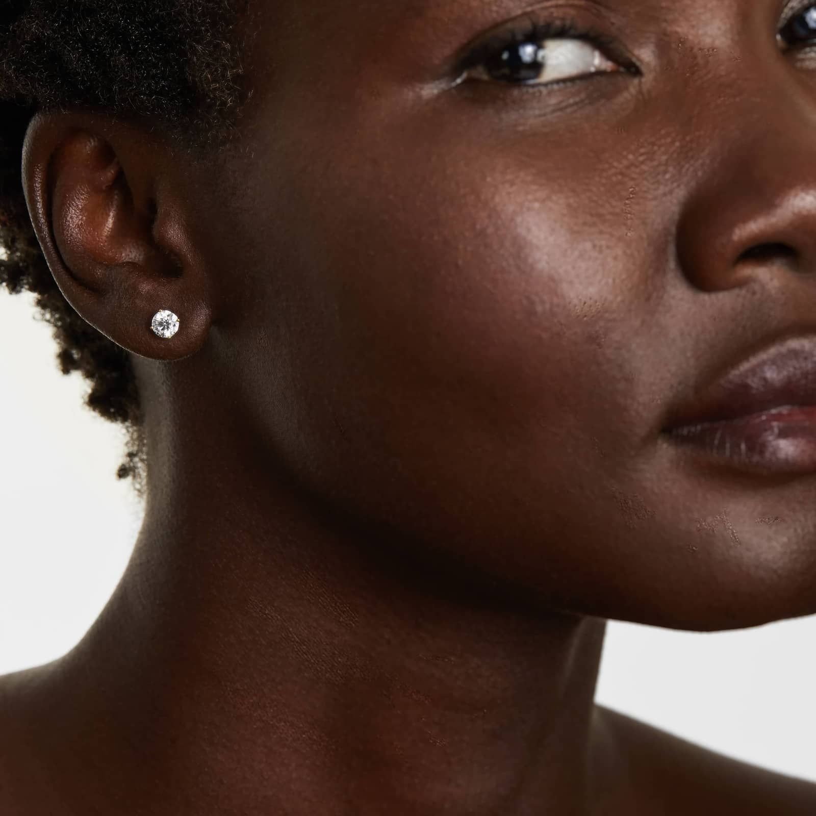 Four Prong 1 CTW Round Lab-Grown Diamond Stud Earrings In 14K Yellow Gold