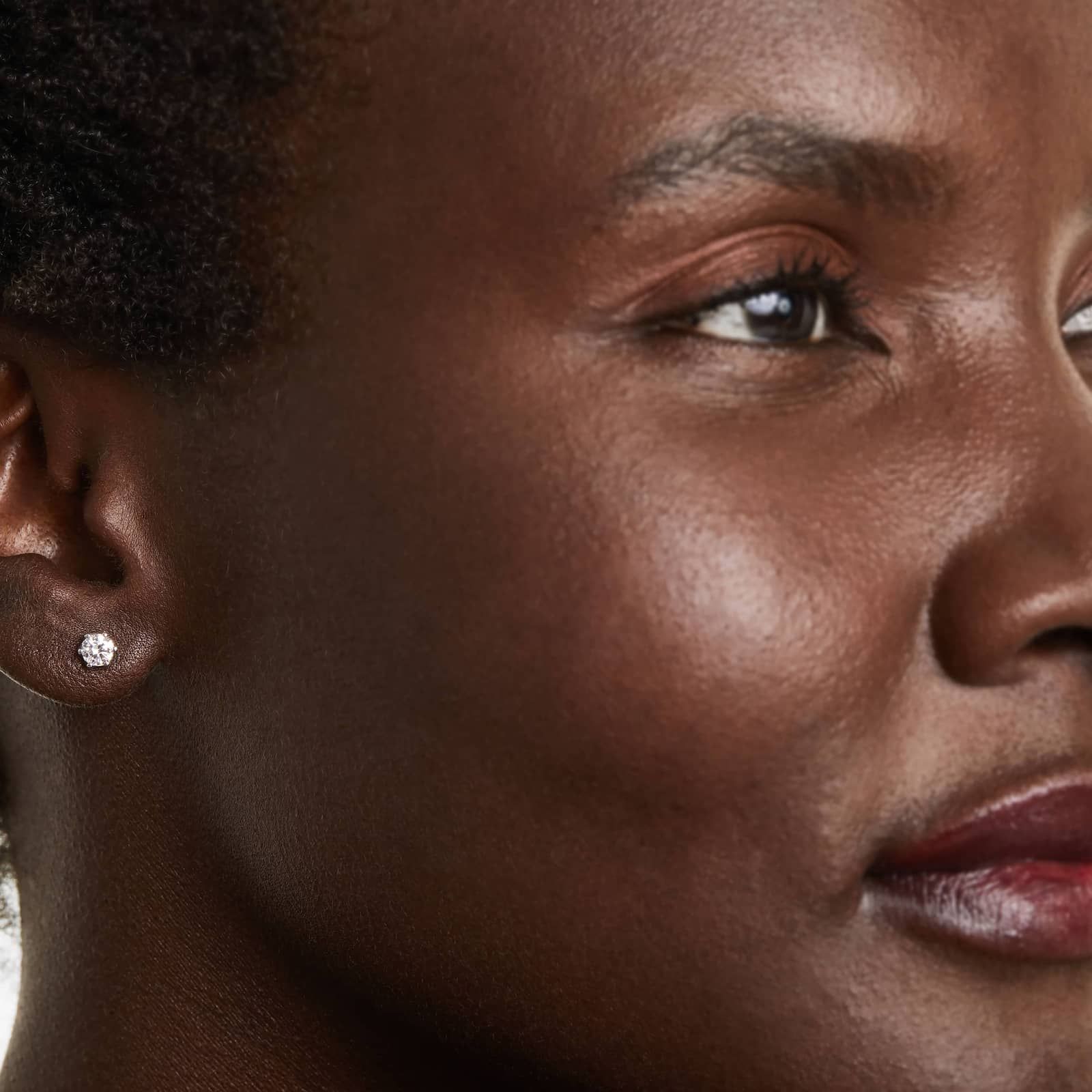 Scallop Basket 0.5 CTW Lab-Grown Diamond Stud Earrings In 14K White Gold