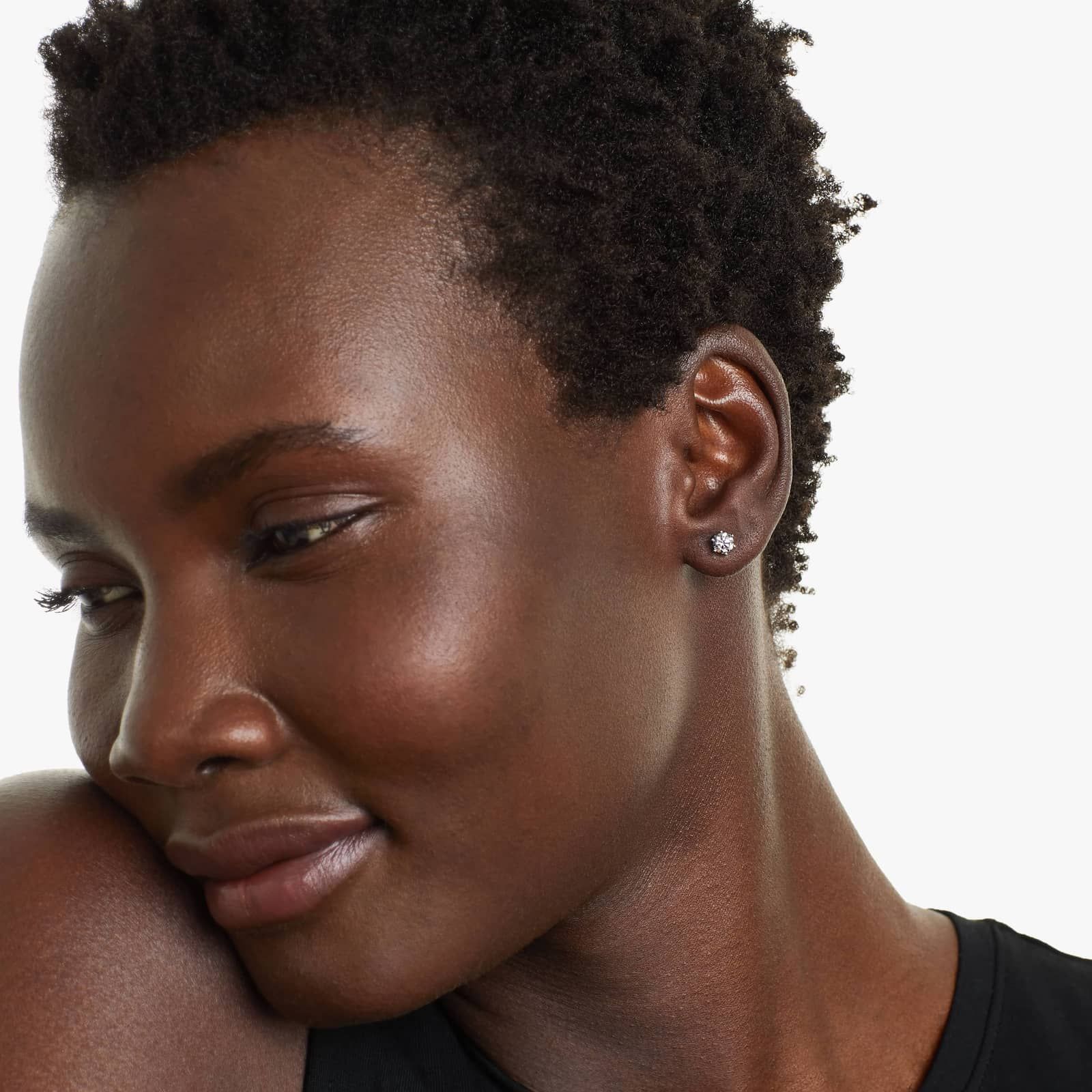 Scallop Basket 0.75 CTW Diamond Stud Earrings In Platinum