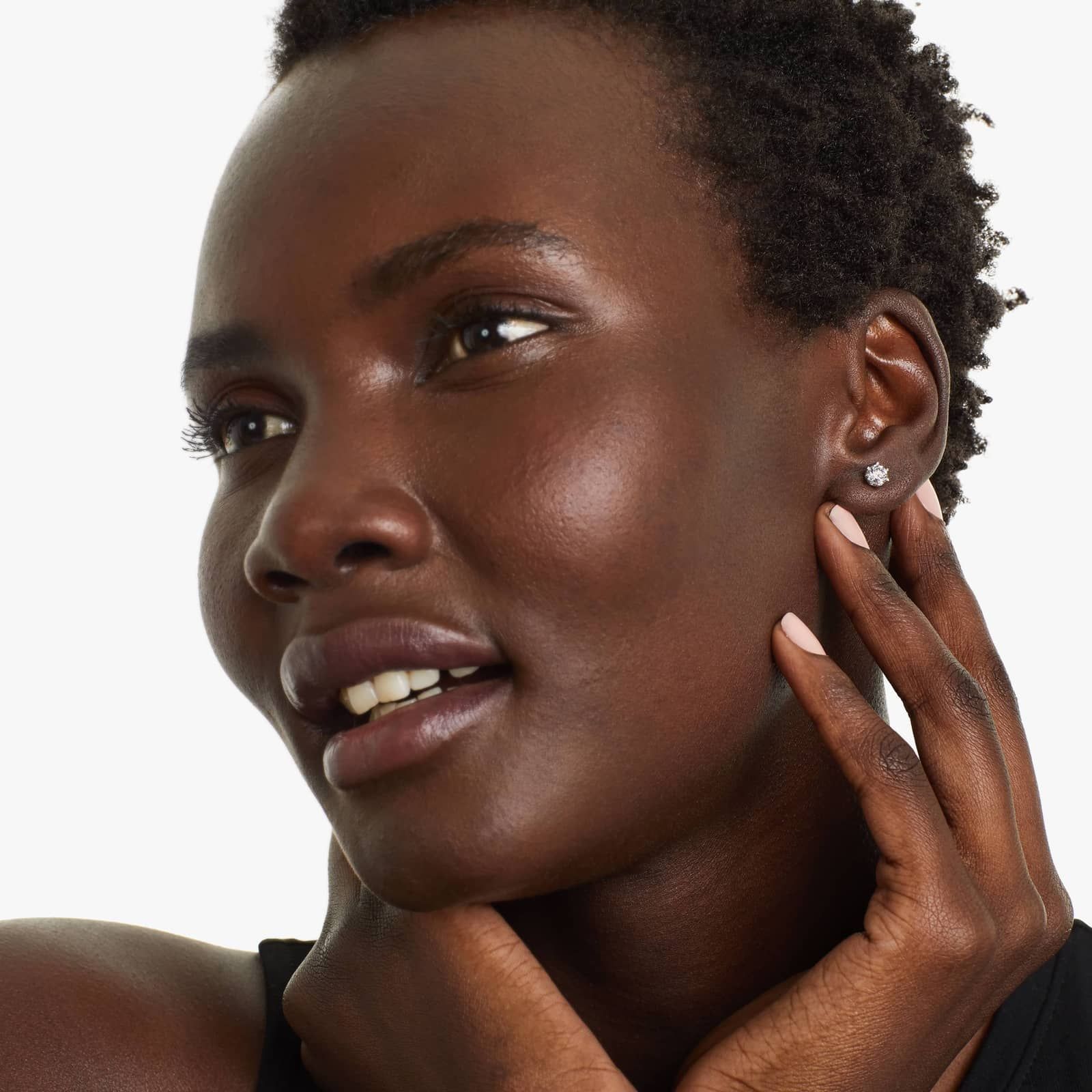 Scallop Basket 0.75 CTW Diamond Stud Earrings In Platinum