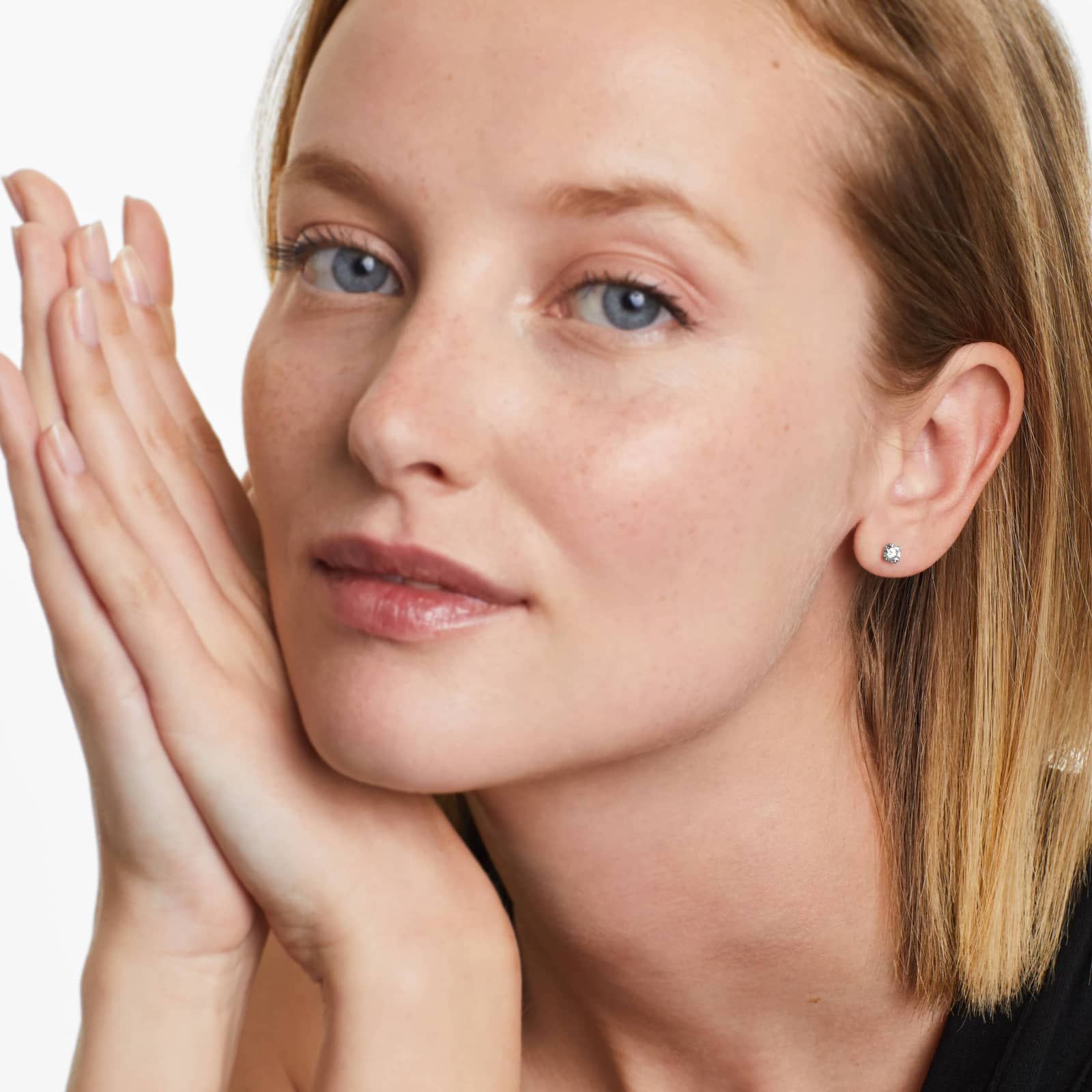 Double Prong 0.5 CTW Diamond Stud Earrings In Platinum