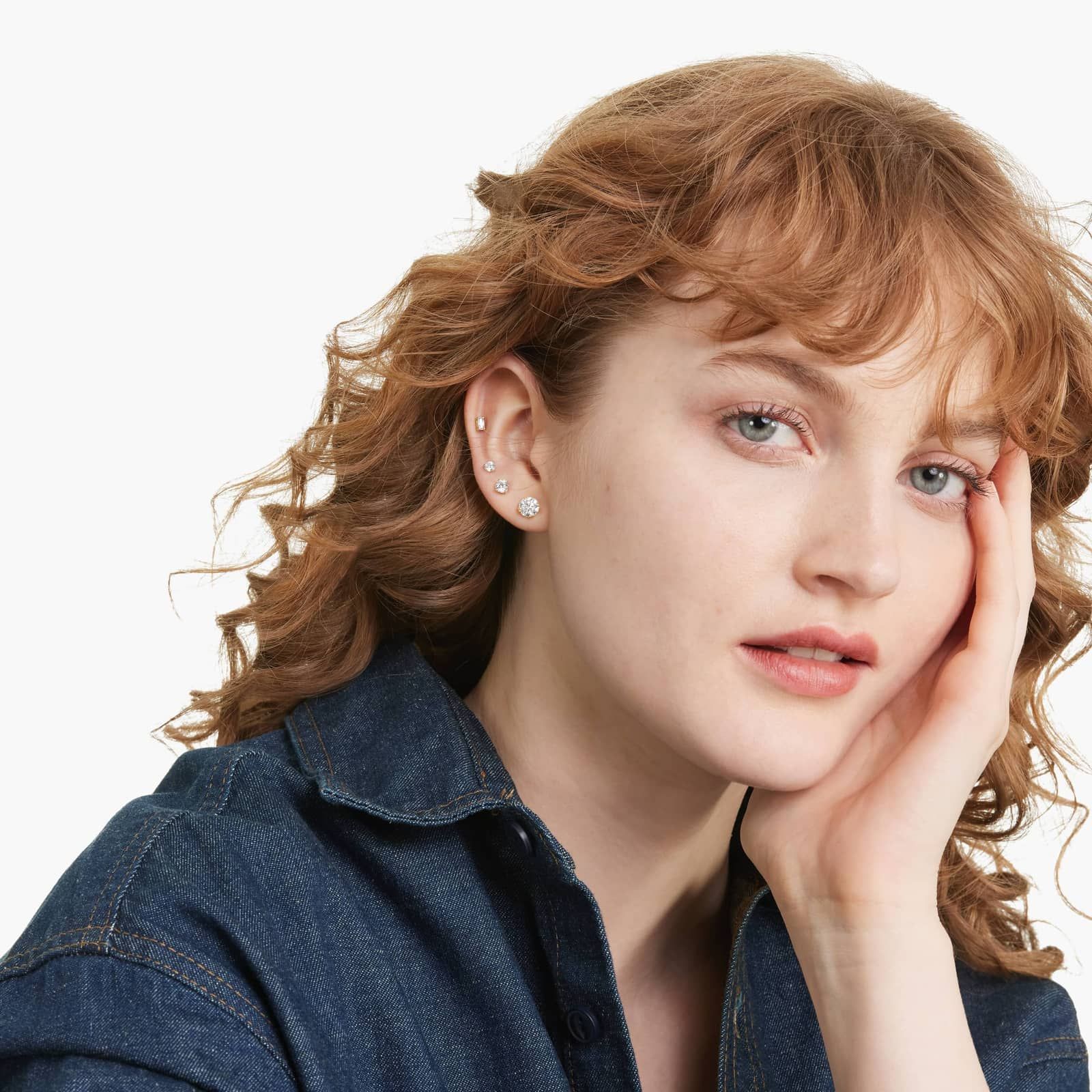 Double Prong 2 CTW Lab-Grown Diamond Stud Earrings In 14K Yellow Gold