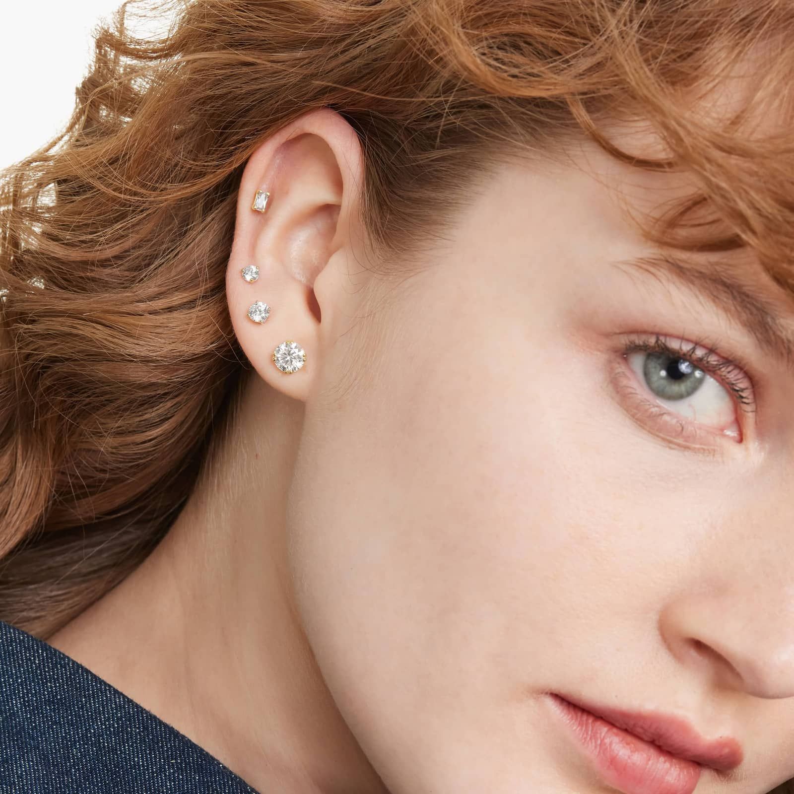 Double Prong 2 CTW Lab-Grown Diamond Stud Earrings In 14K Yellow Gold