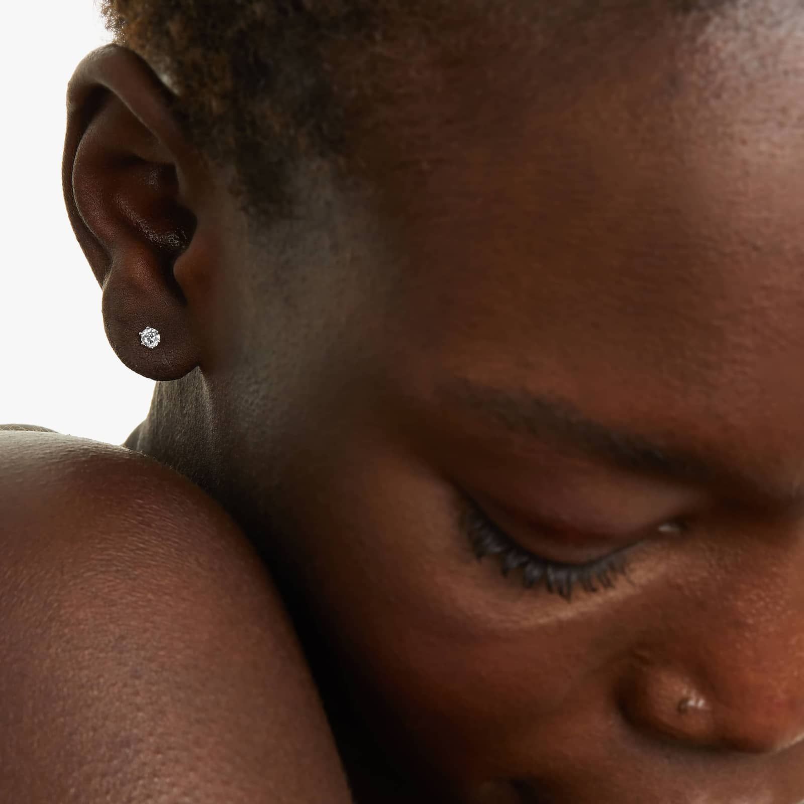 Six Prong 0.25 CTW Lab-Grown Diamond Stud Earrings In 14K White Gold