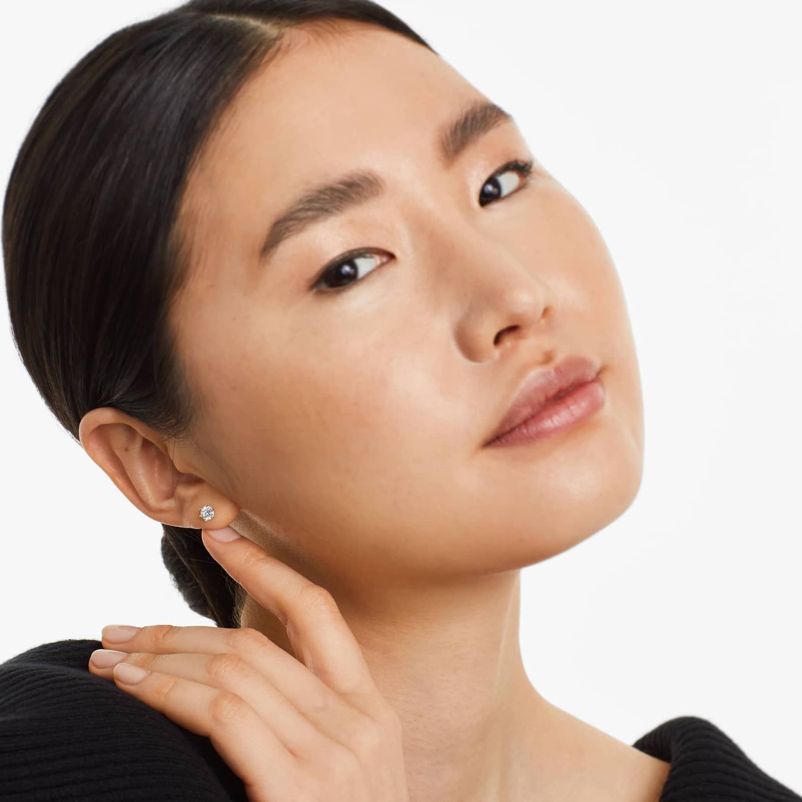 Six Prong 0.75 CTW Lab-Grown Diamond Stud Earrings In 14K Yellow Gold