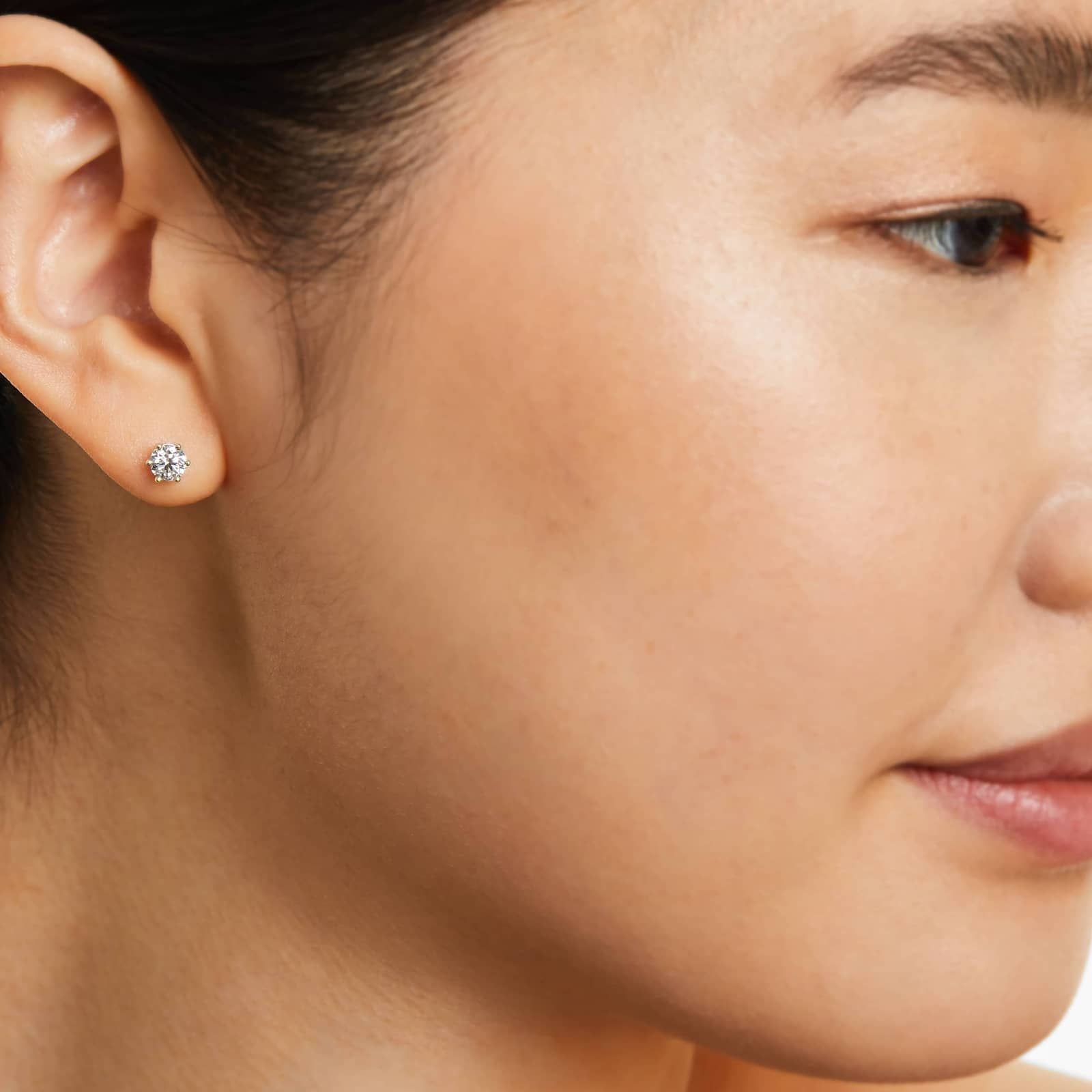 Six Prong 0.75 CTW Lab-Grown Diamond Stud Earrings In 14K Yellow Gold