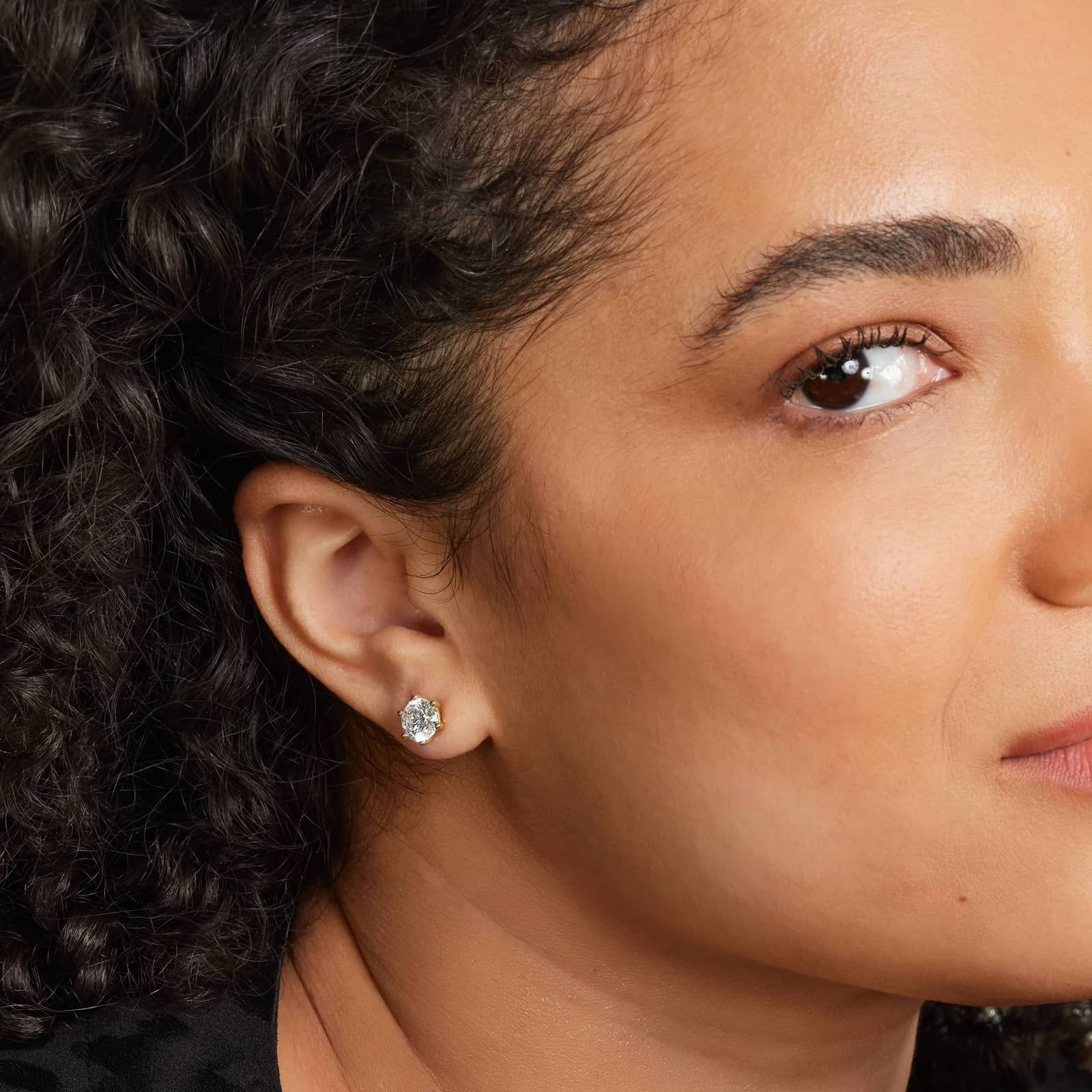 Six Prong 3 CTW Lab-Grown Diamond Stud Earrings In 14K Yellow Gold