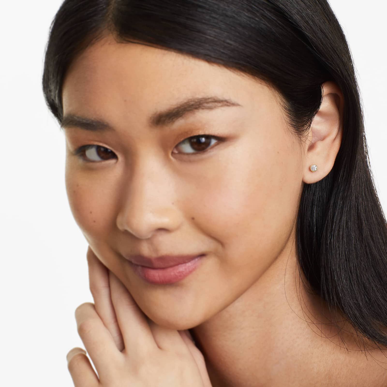 Milgrain Bezel 0.25 CTW Lab-Grown Diamond Stud Earrings In 14K Yellow Gold