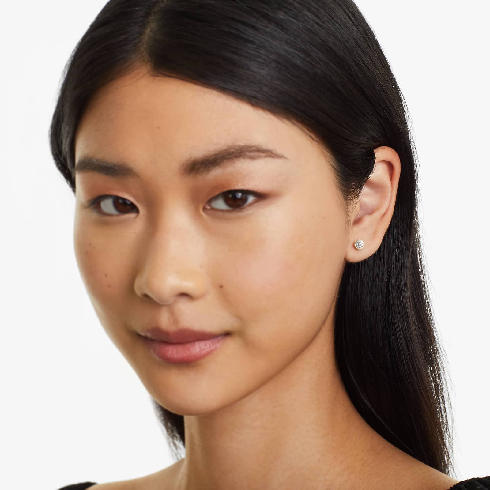 Milgrain Bezel 0.5 CTW Lab-Grown Diamond Stud Earrings In 14K Yellow Gold