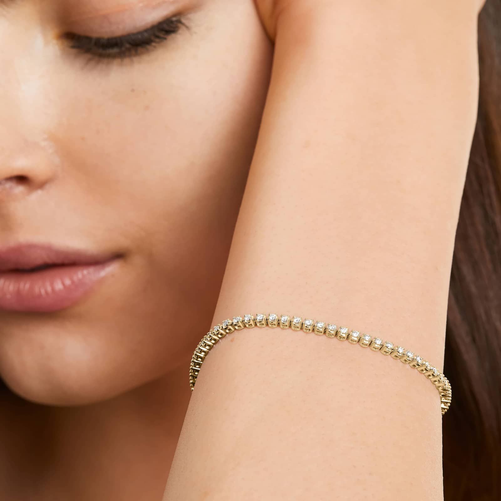 Tennis Bracelet With 2 CTW Lab-Grown Diamonds In 14K Yellow Gold (7")